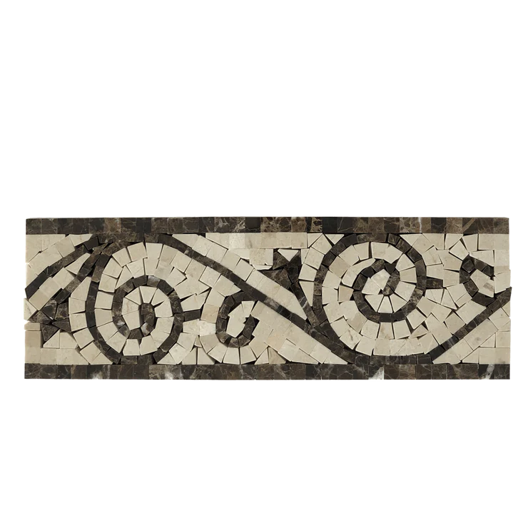 DARK EMPERADOR & CREMA MARFIL ART BORDER POLISHED