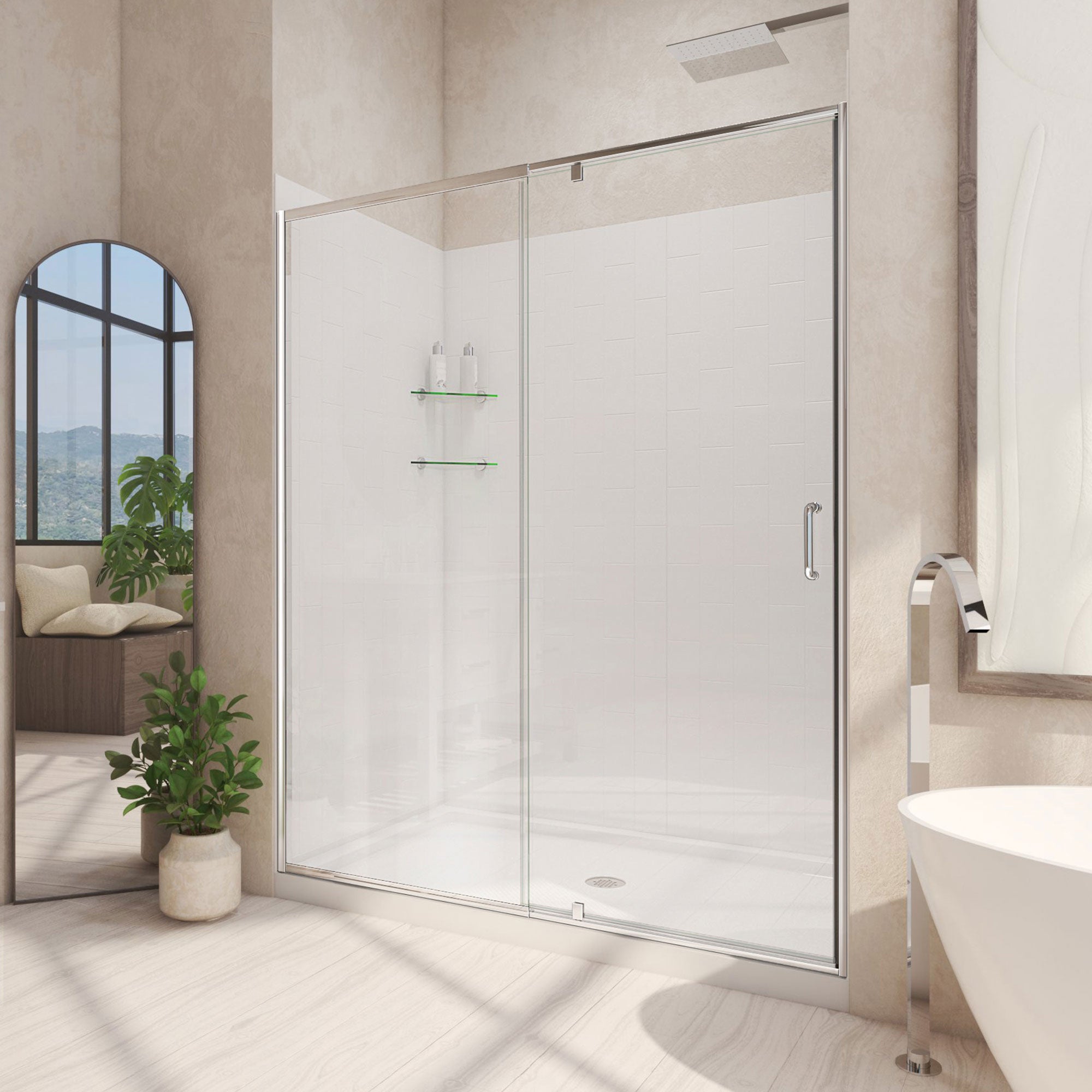 Dreamline Flex 32" D x 32" W Shower Door and Base