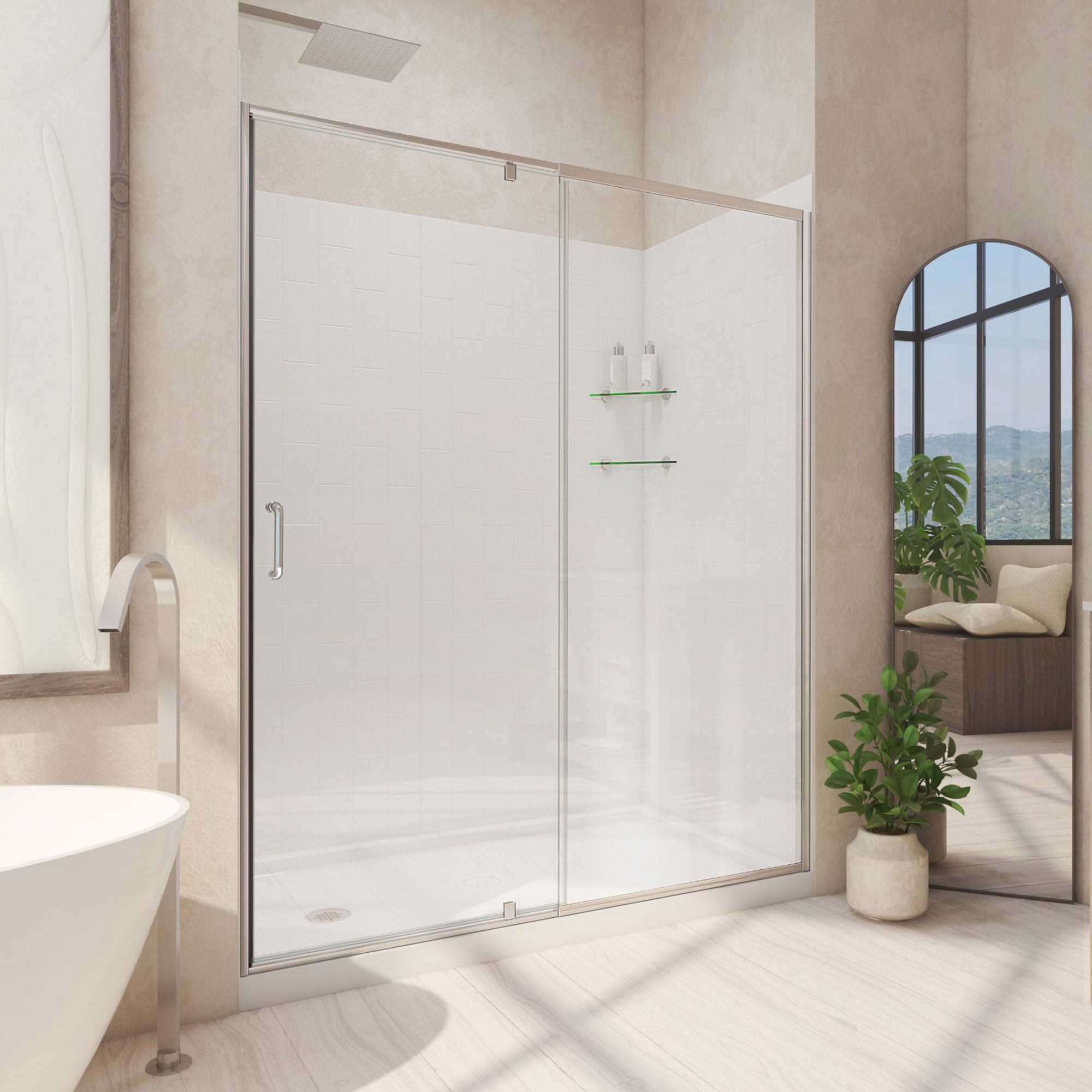 DreamLine Flex 36" D x 60" W Shower Door and Base