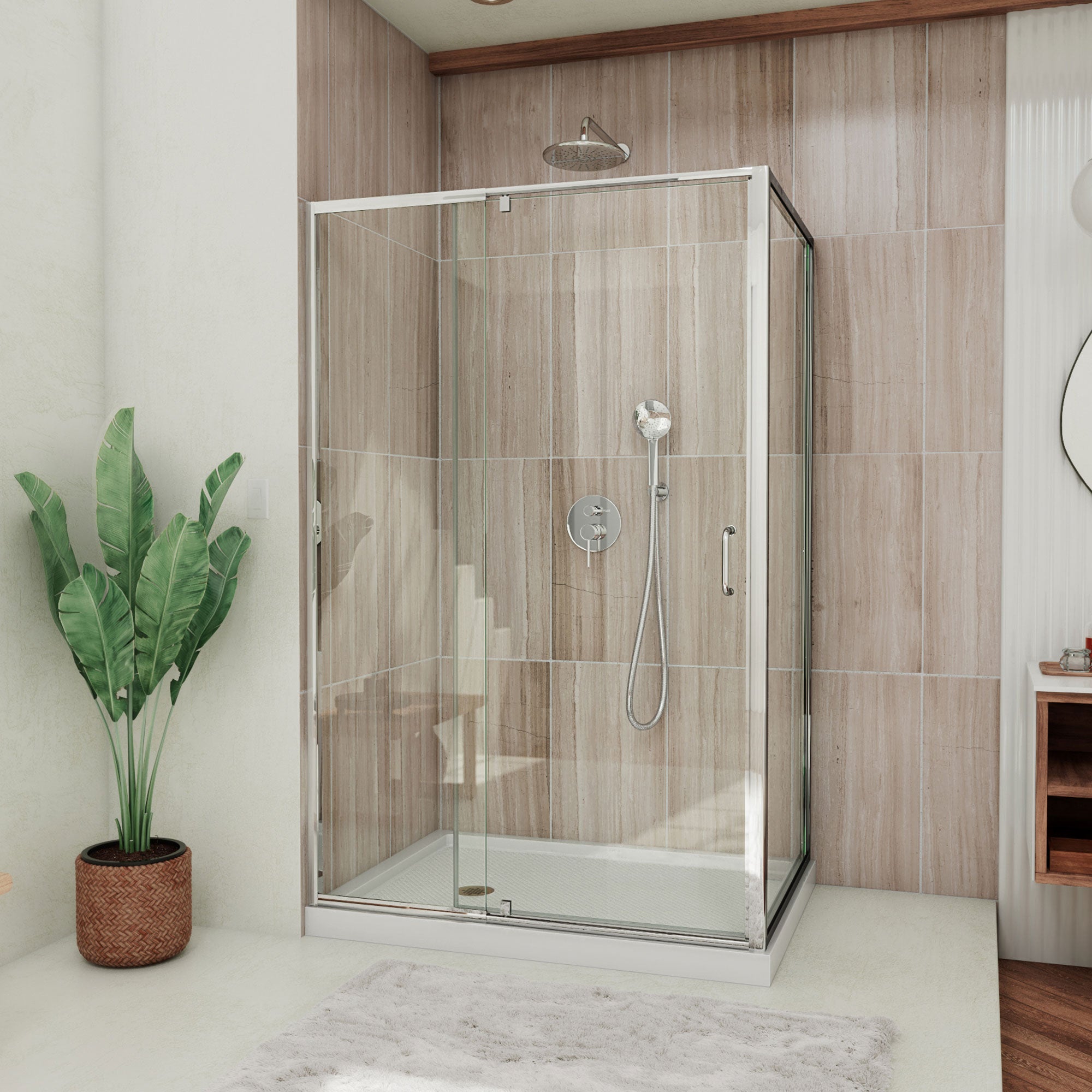 DreamLine Flex 48" W Shower Enclosure Kit