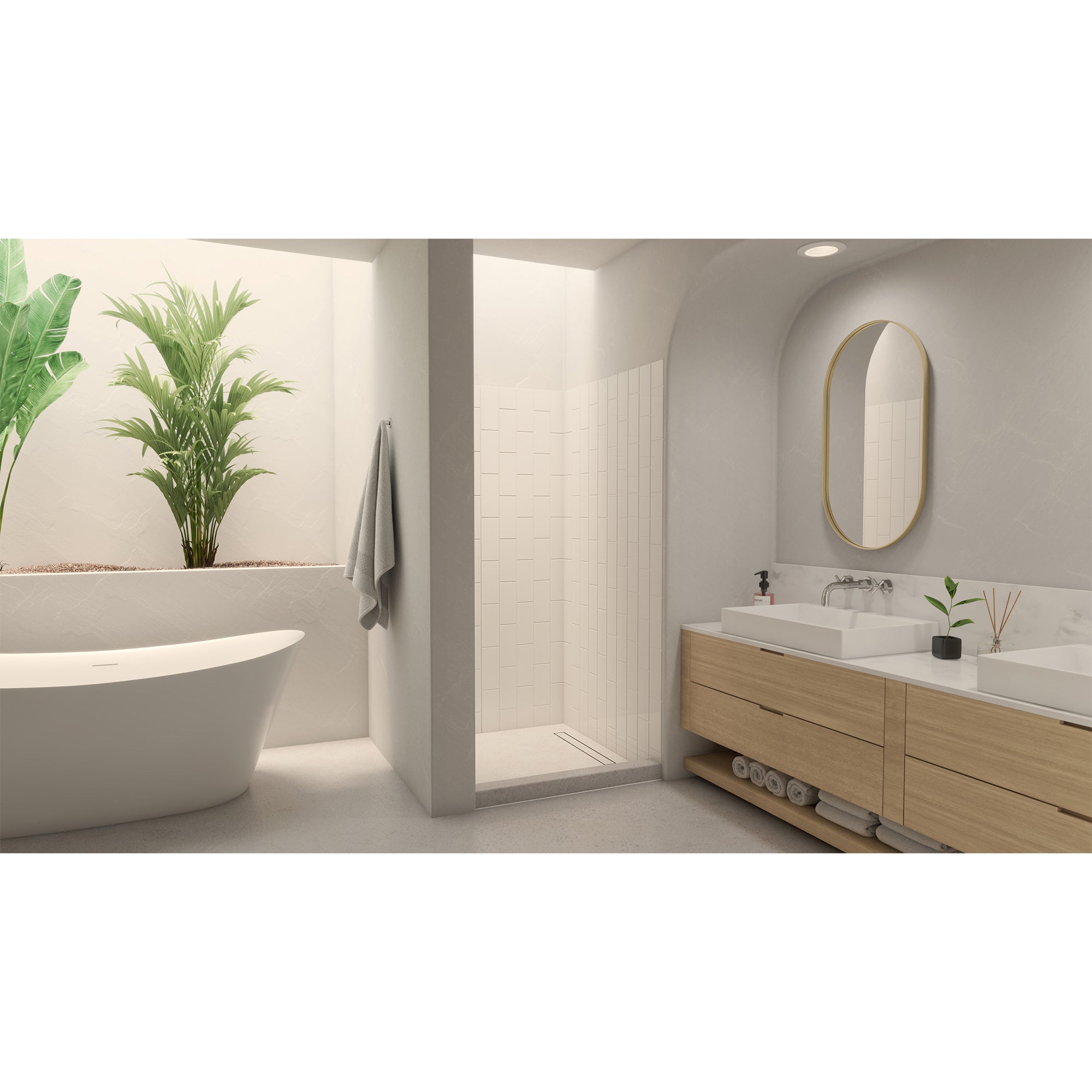 DreamLine QWALL-VS 32 - 36 inch W x 41 1/2 inch D x 76 inch H Acrylic Wall Kit