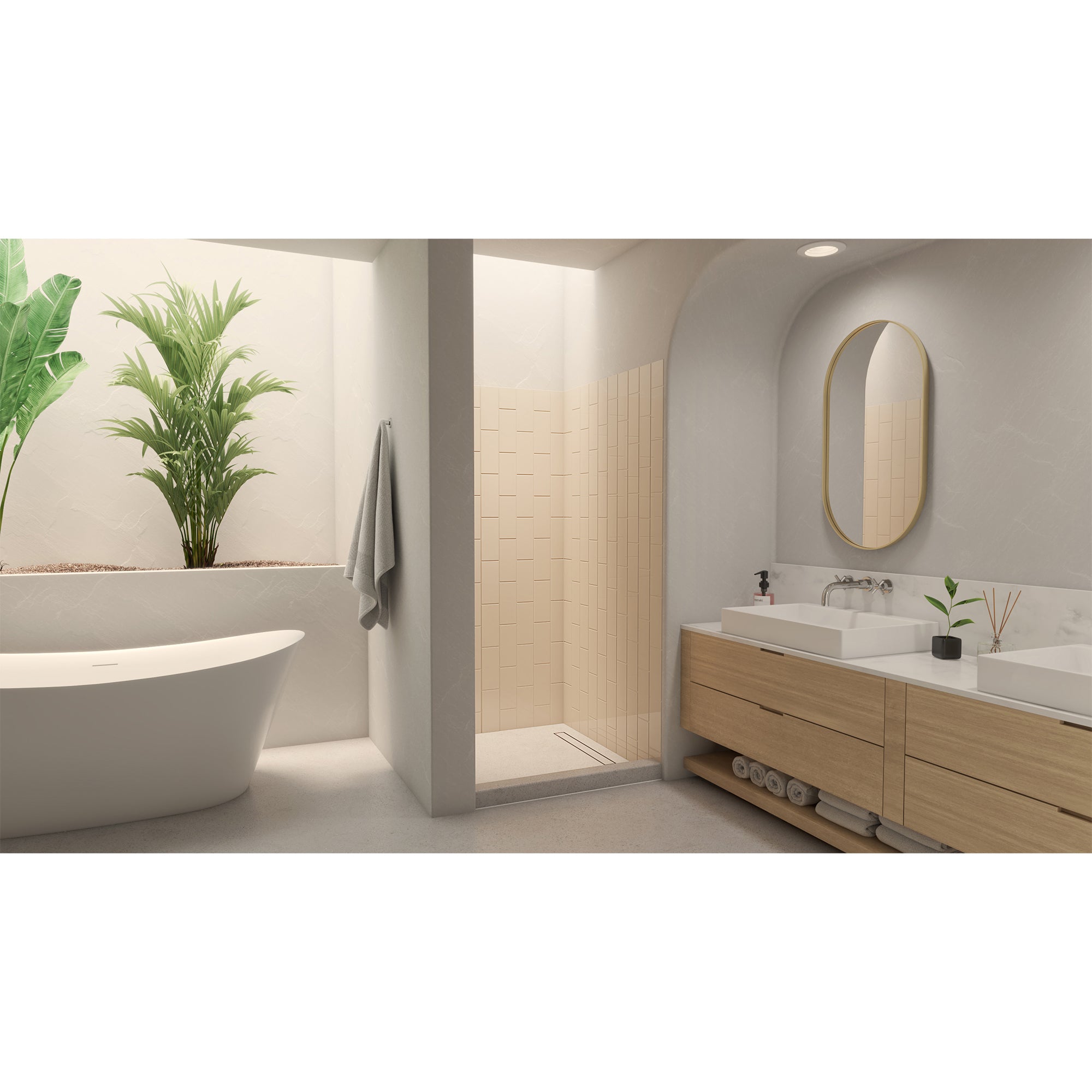 DreamLine QWALL-VS 32 - 36 inch W x 41 1/2 inch D x 76 inch H Acrylic Wall Kit