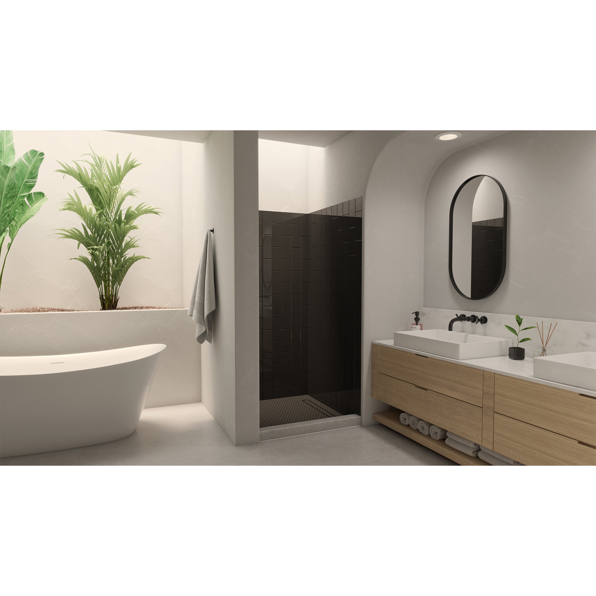 DreamLine QWALL-VS 32 - 36 inch W x 41 1/2 inch D x 76 inch H Acrylic Wall Kit