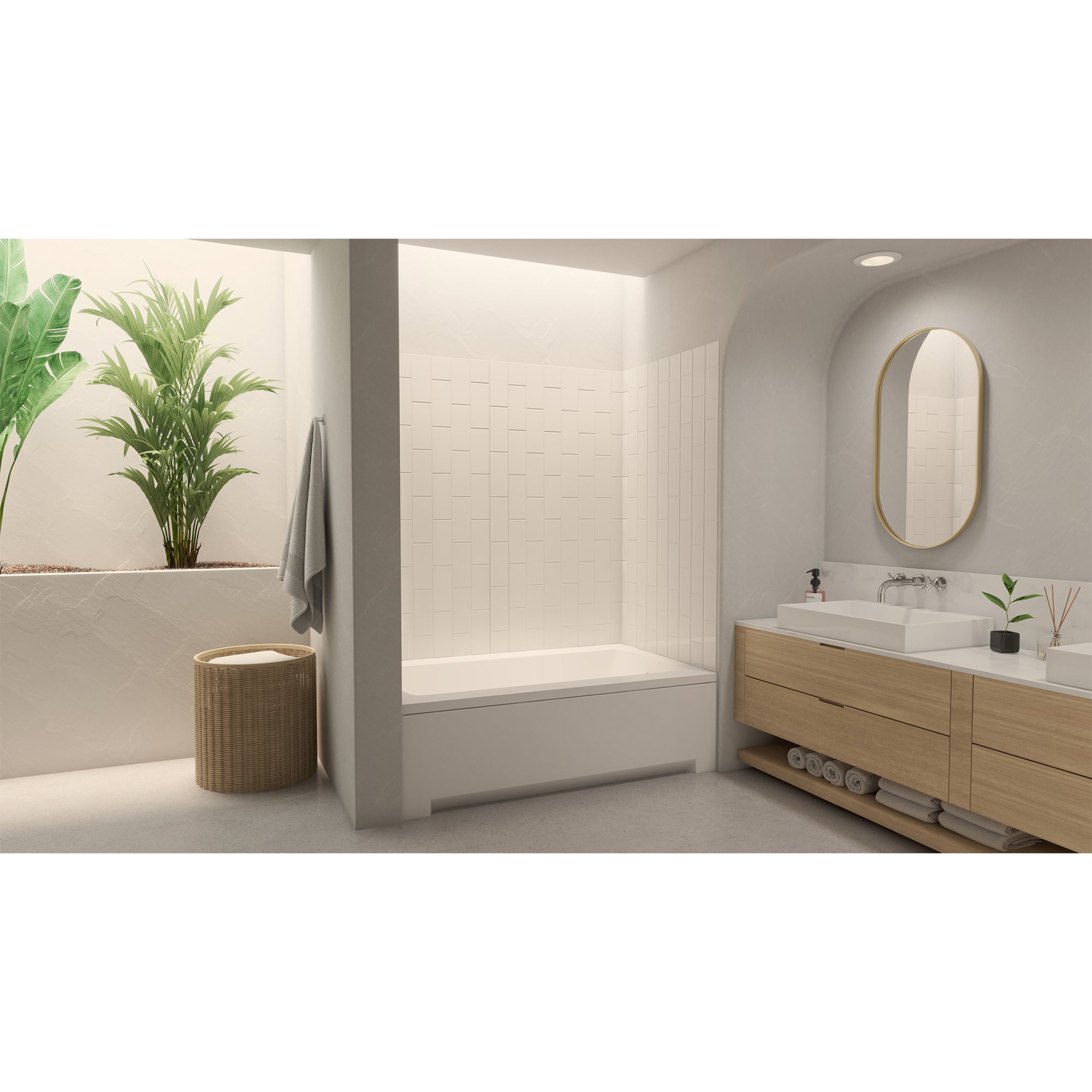 DreamLine QWALL-VS 56 - 60 inch W x 36 inch D x 62 inch H Acrylic Wall Kit
