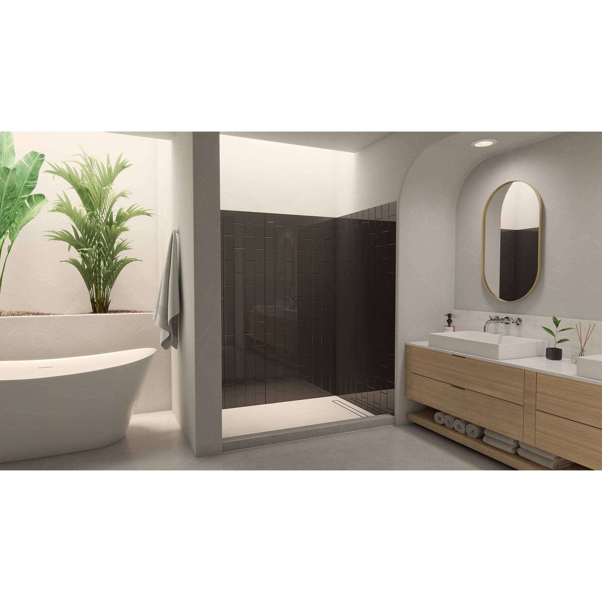 DreamLine QWALL-VS 56 - 60 inch W x 41 1/2 inch D x 76 inch H Acrylic Wall Kit
