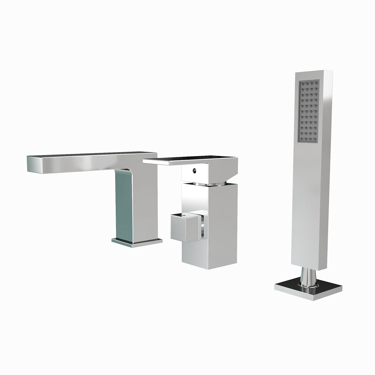 MAIDSTONE Roman Deck Mount Tub Faucet with Handshower