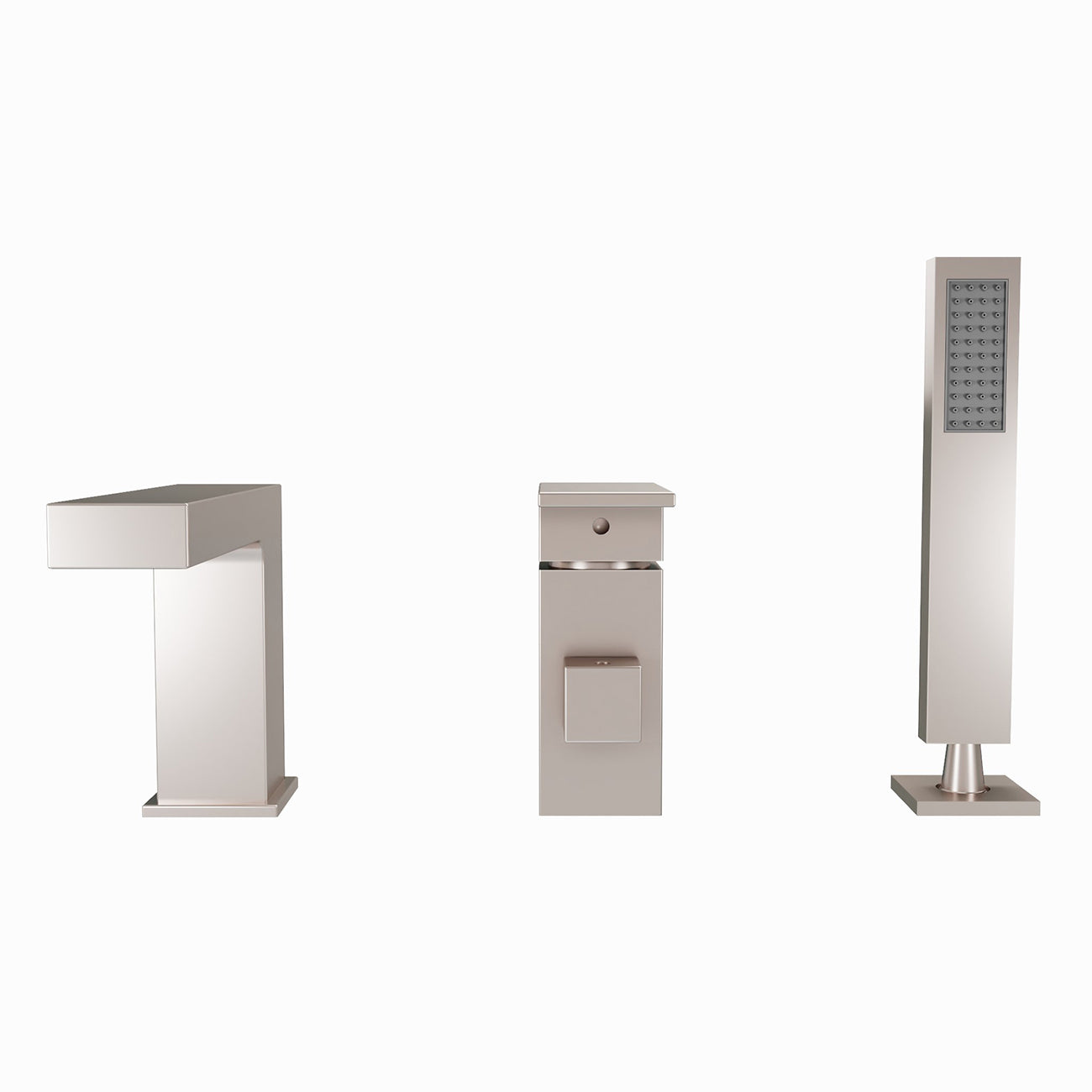 MAIDSTONE Roman Deck Mount Tub Faucet with Handshower