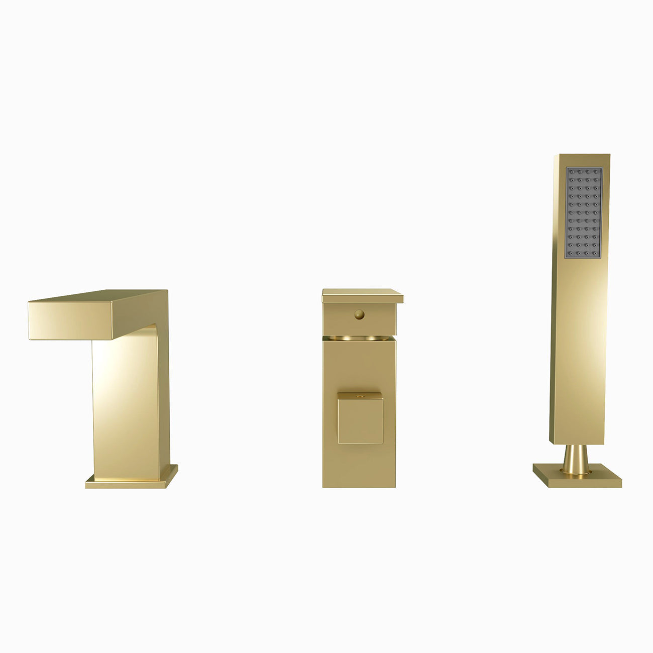MAIDSTONE Roman Deck Mount Tub Faucet with Handshower