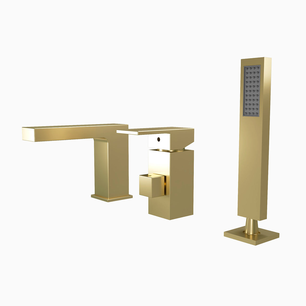 MAIDSTONE Roman Deck Mount Tub Faucet with Handshower
