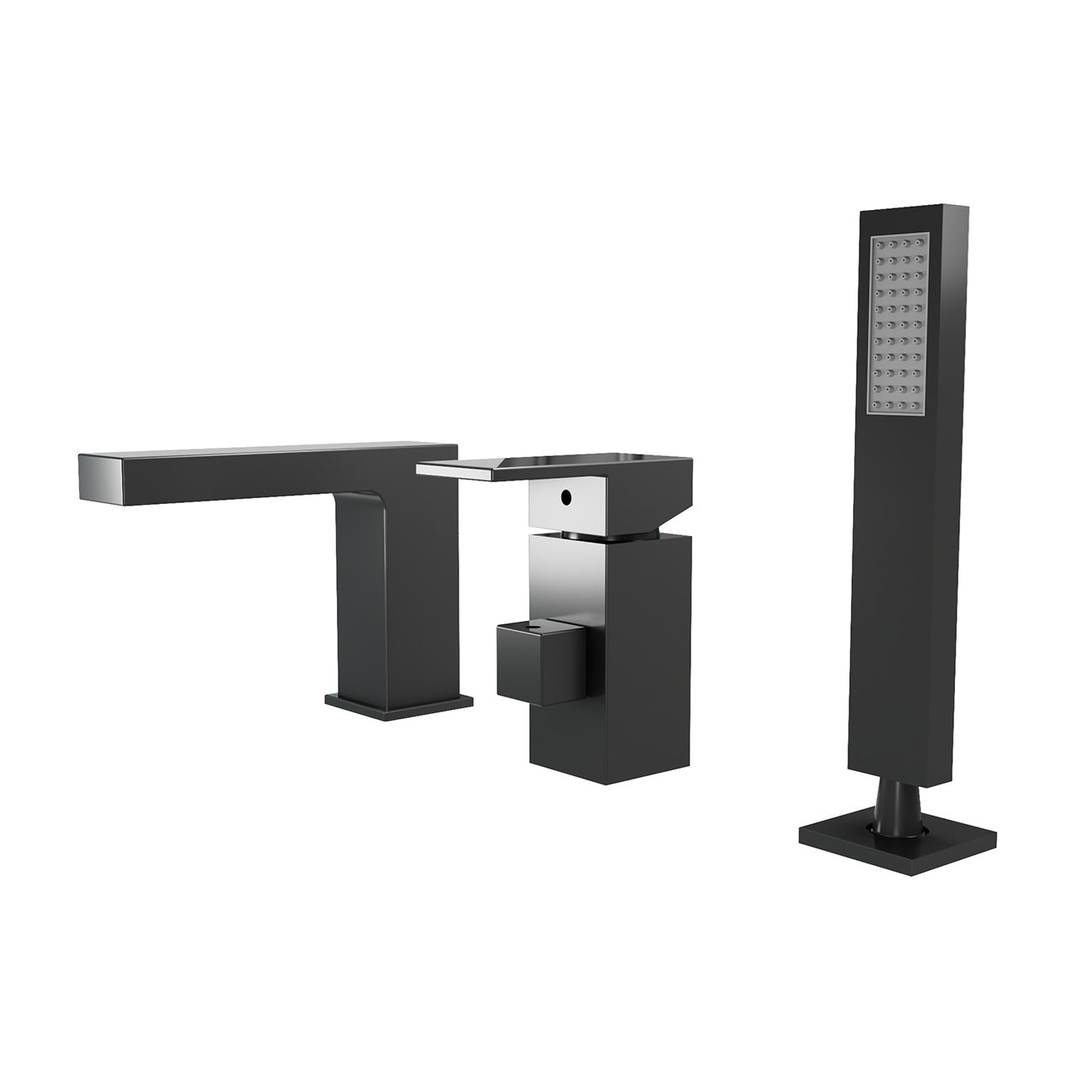 MAIDSTONE Roman Deck Mount Tub Faucet with Handshower