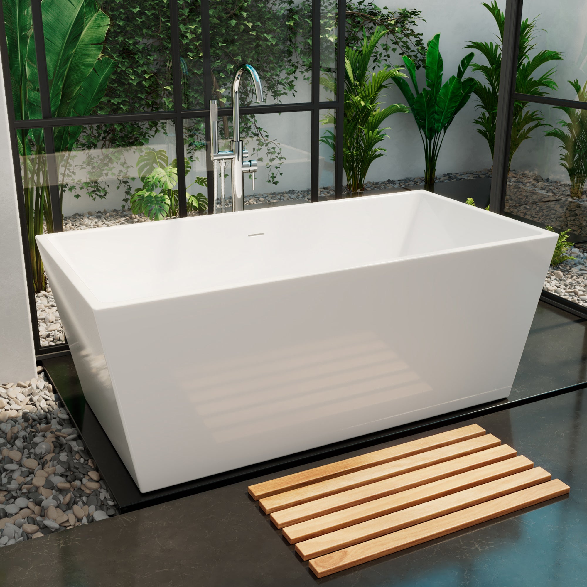 Allure 59 x 29-1/2 x 22-7/8 Freestanding Tub
