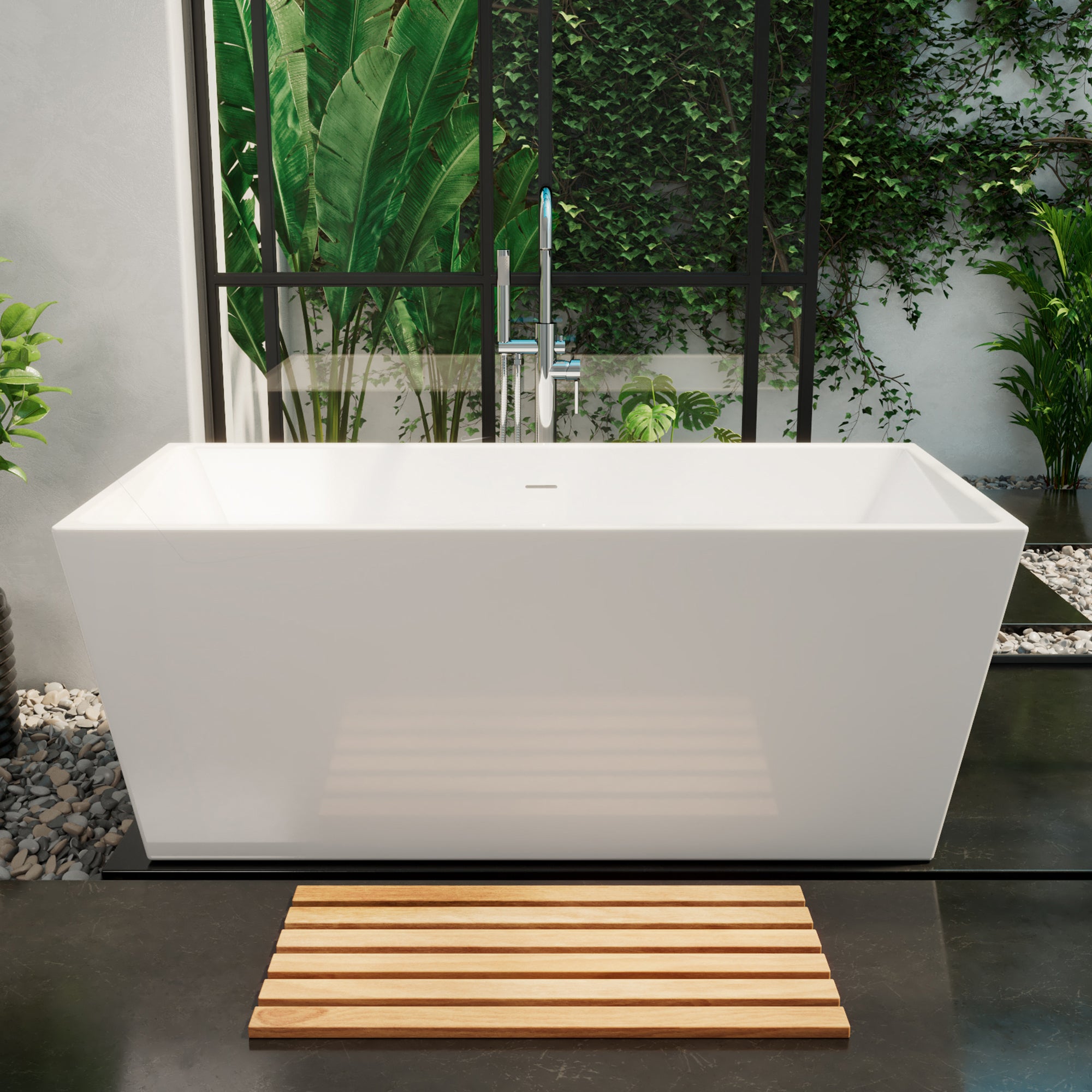 Allure 59 x 29-1/2 x 22-7/8 Freestanding Tub