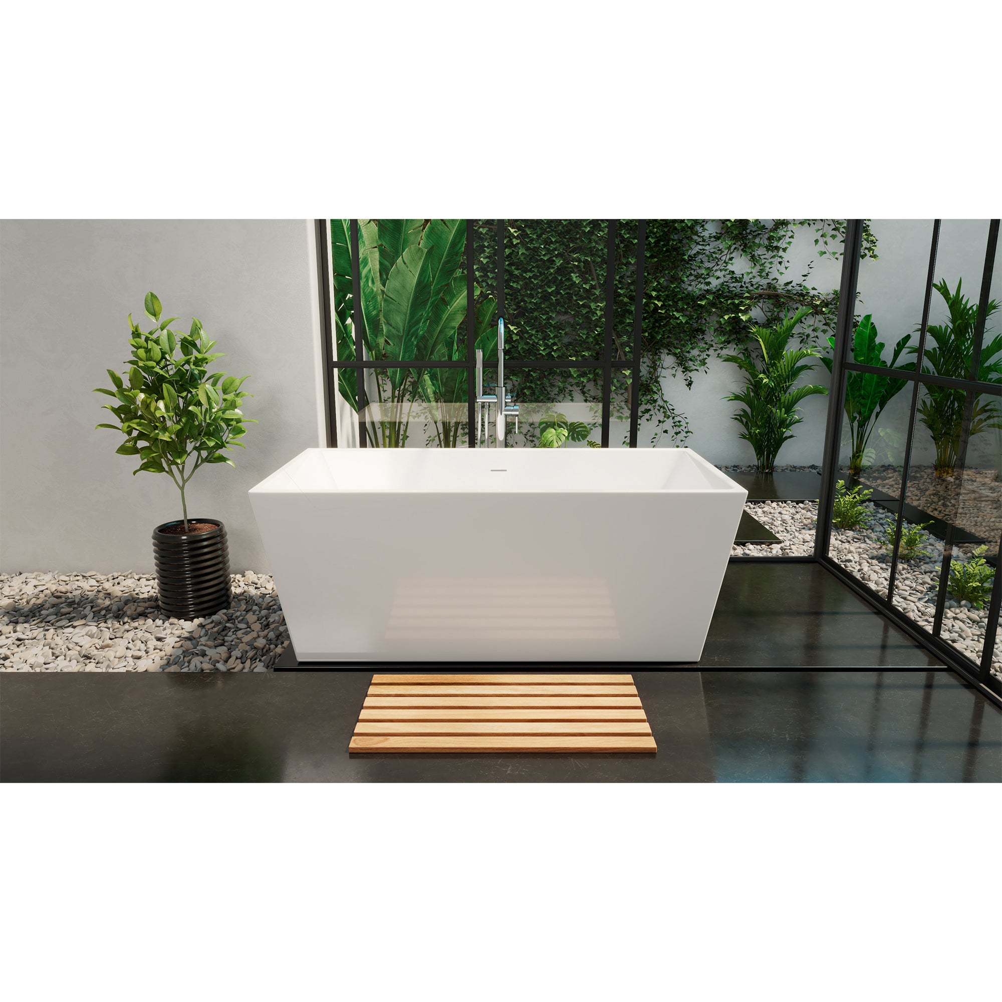 Allure 59 x 29-1/2 x 22-7/8 Freestanding Tub