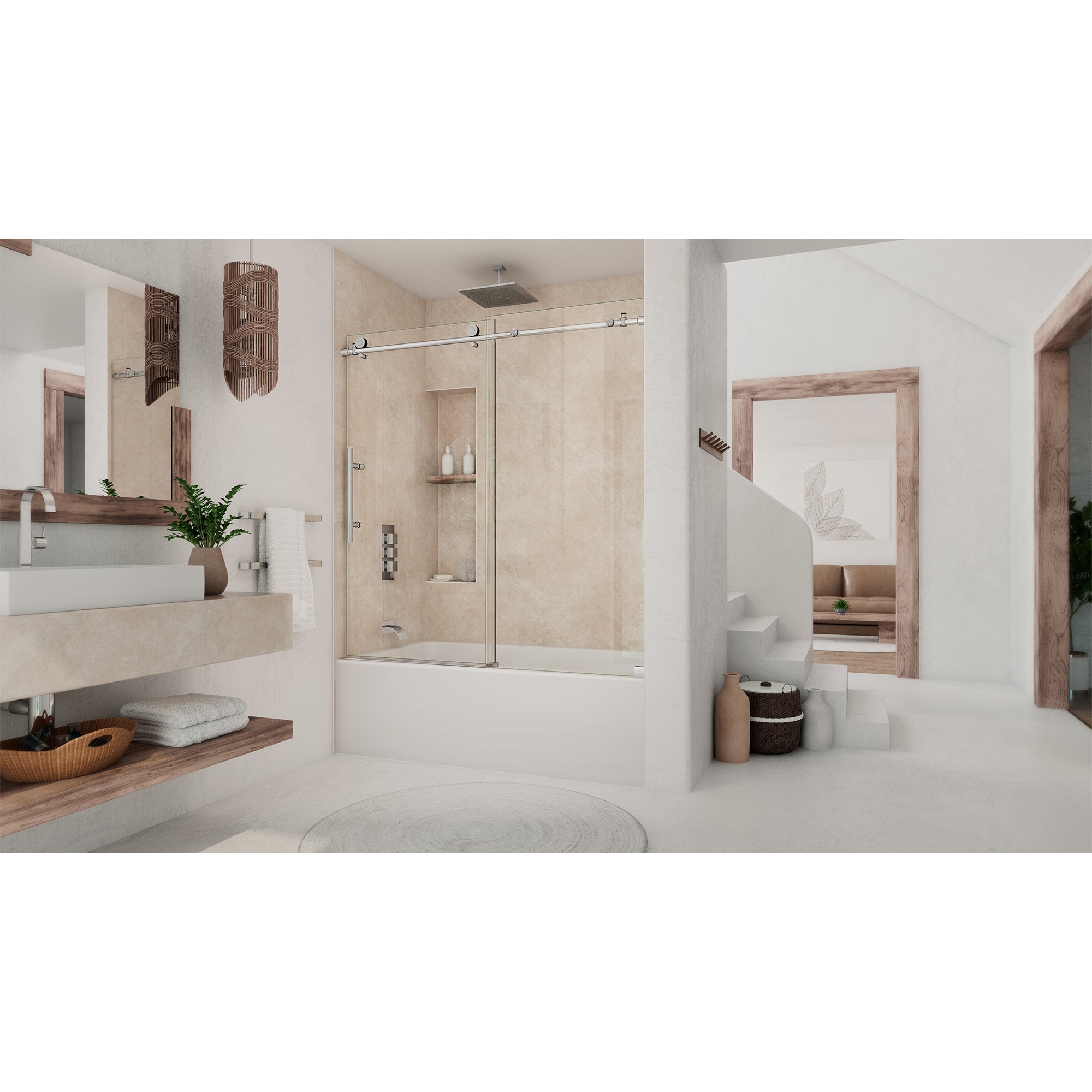 DreamLine Continuum 55-59" W Sliding Tub Door