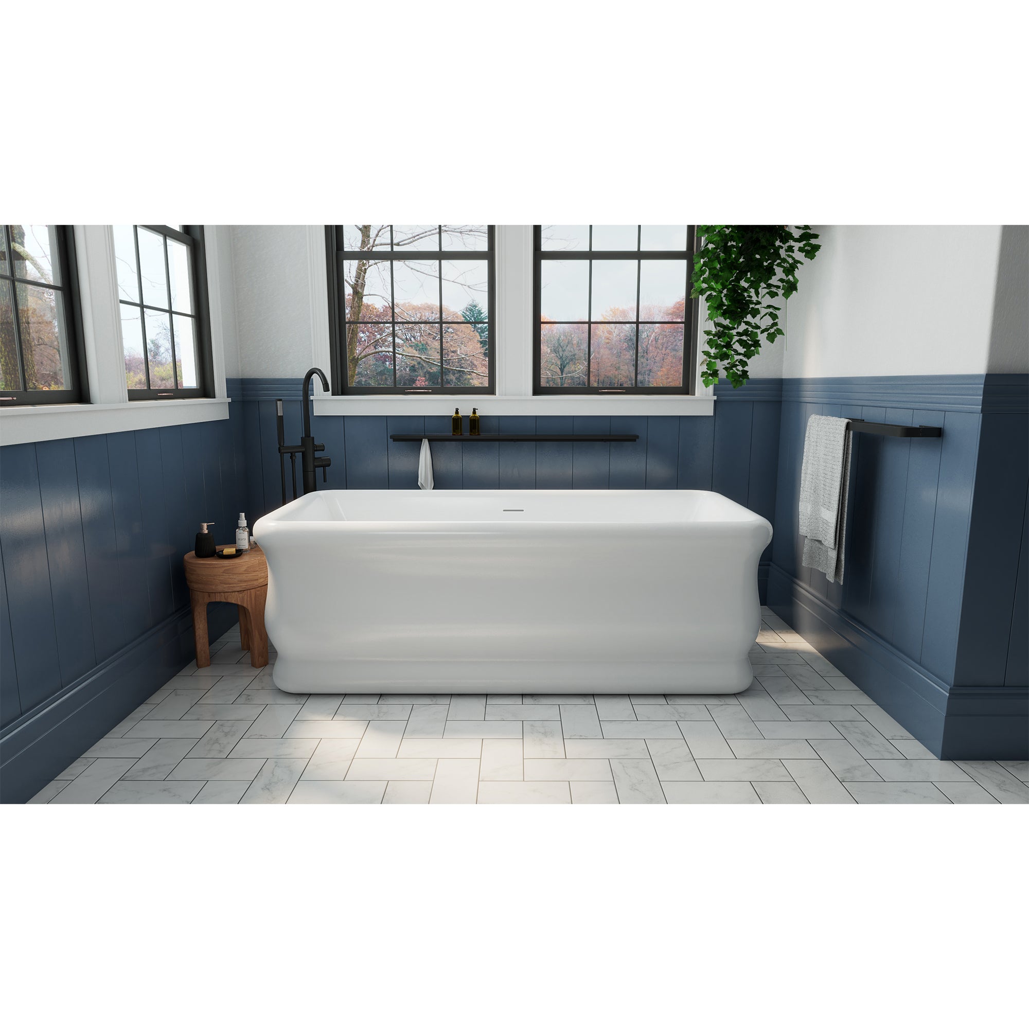 Crest 67 x 31-1/2 x 24-1/2 Bathtub with Drain