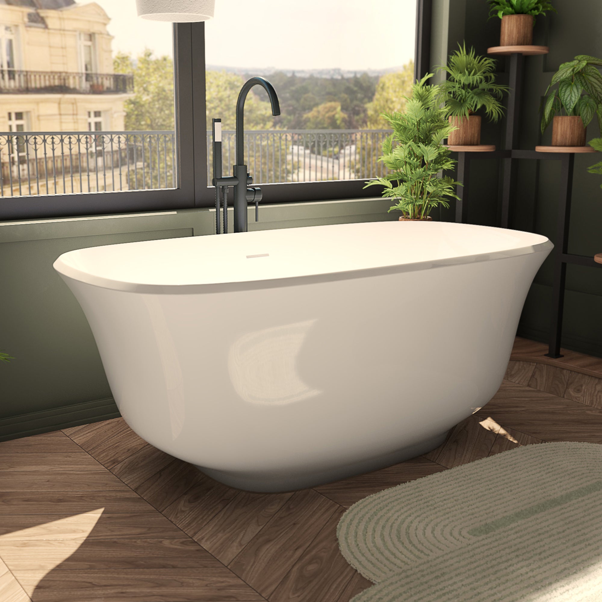 Elegance 59 x 31 x 23-5/8 Bathtub