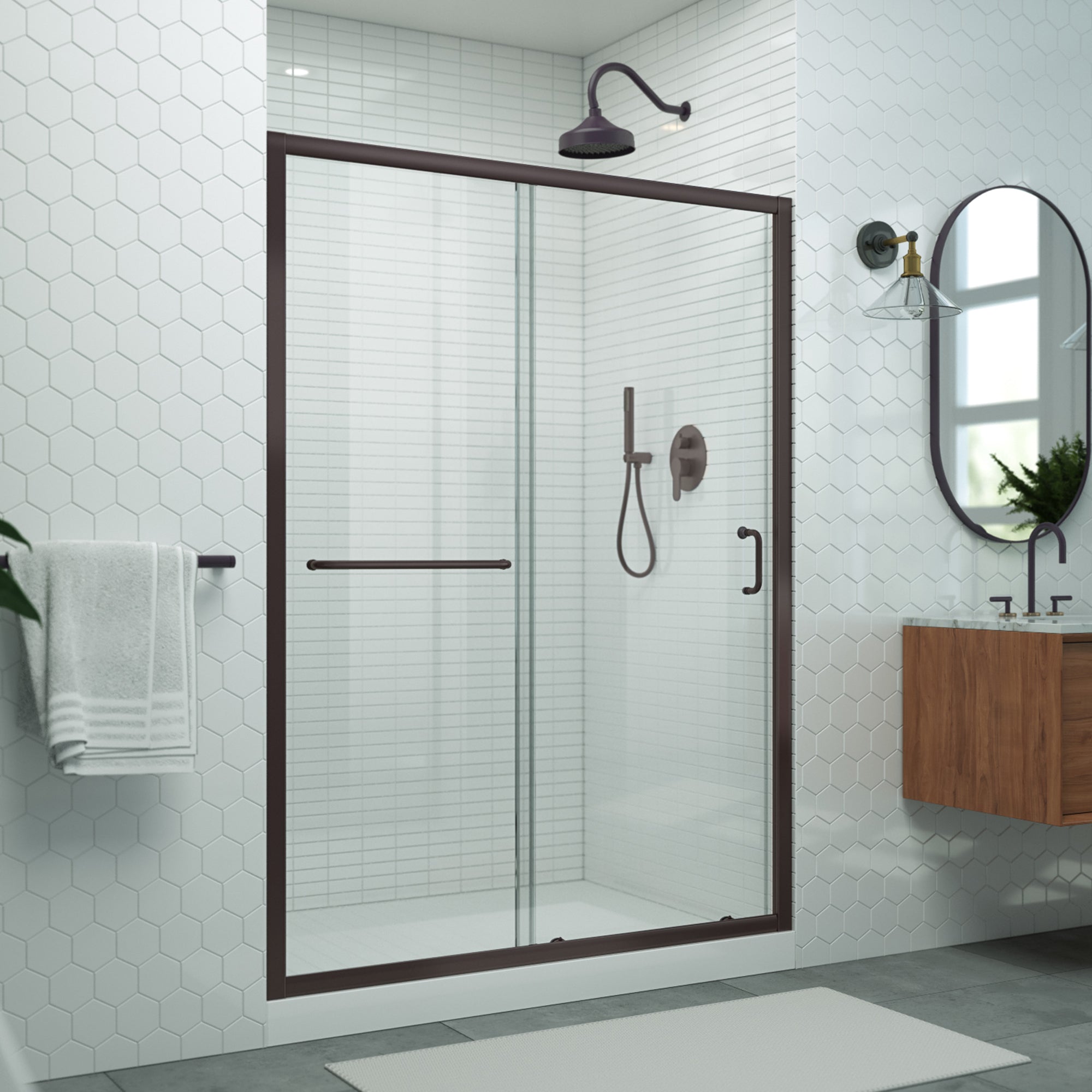 DreamLine Levantine 56-60" W Sliding Shower Door