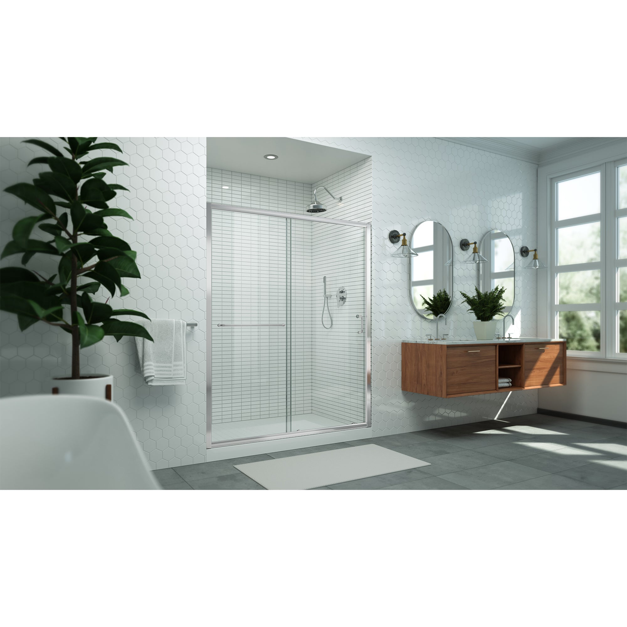 DreamLine Levantine 56-60" W Sliding Shower Door