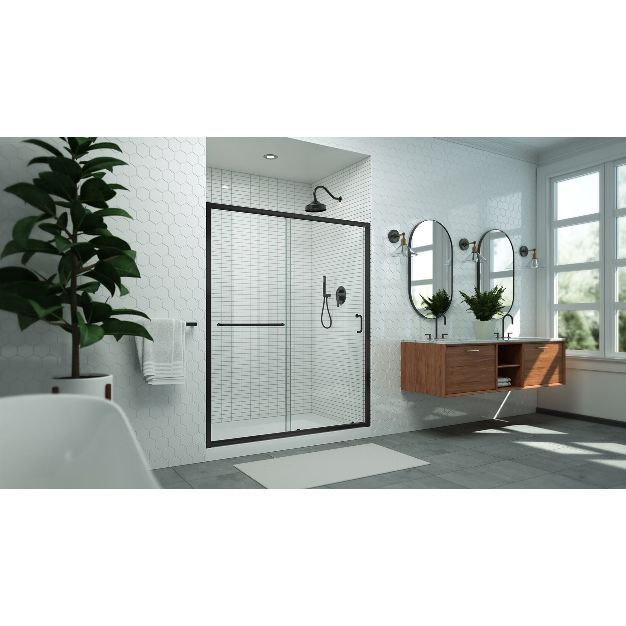 DreamLine Levantine 56-60" W Sliding Shower Door