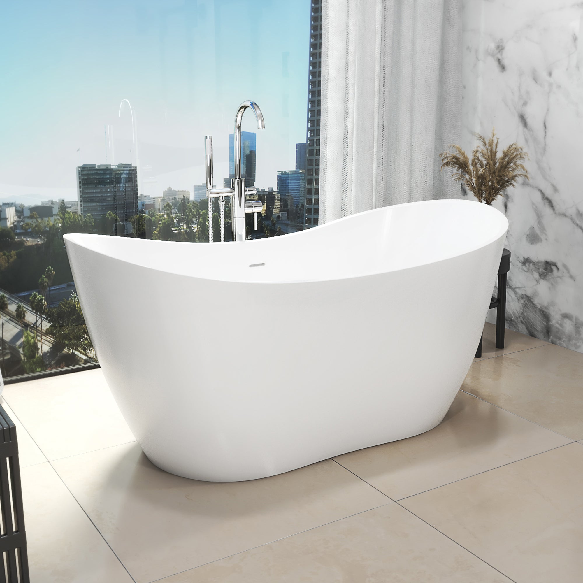 Nile 67 x 28-3/8 x 28-3/8 Freestanding Tub
