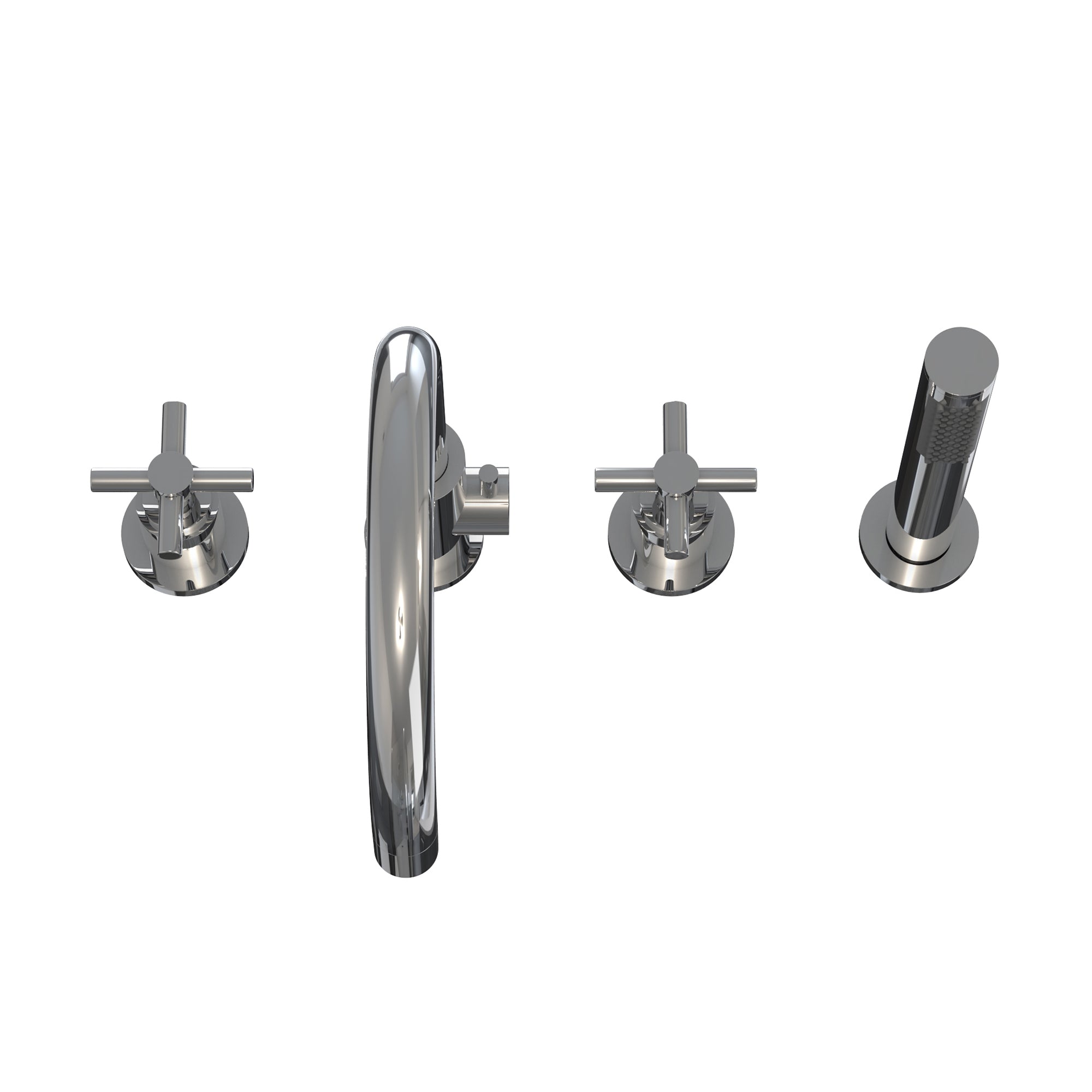 DreamLine Atlantic 12" x 8" Tub Faucet w/Handshower