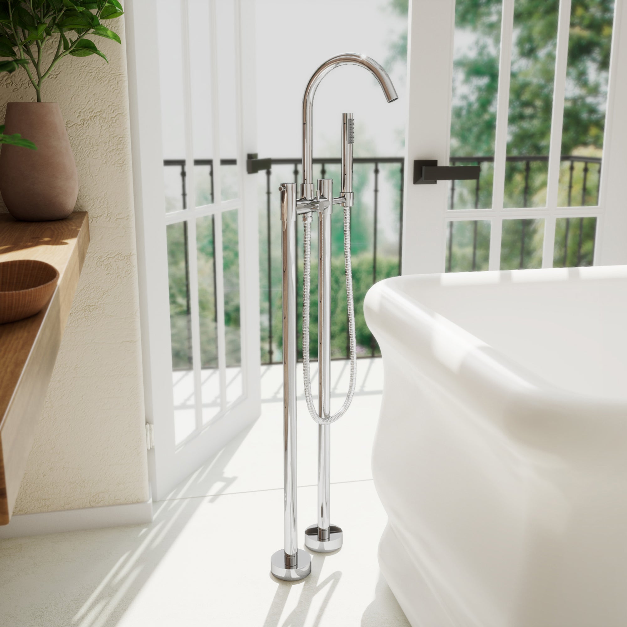 DreamLine Caribbean 40" x 8" Tub Faucet w/Handshower