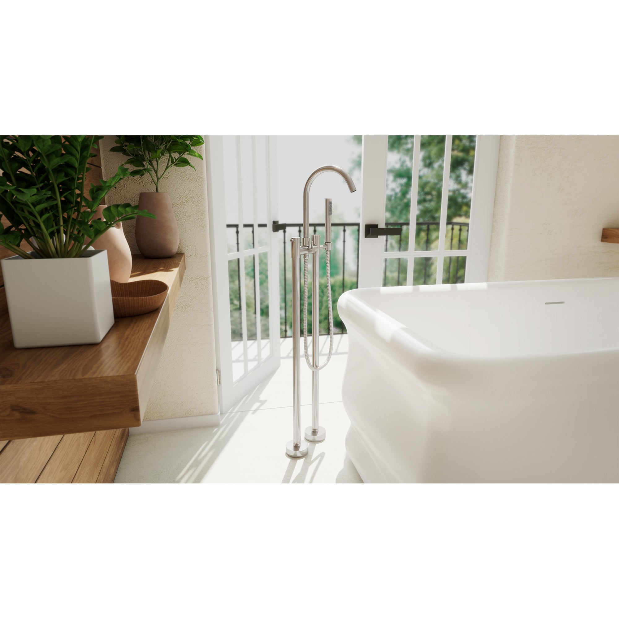 DreamLine Caribbean 40" x 8" Tub Faucet w/Handshower