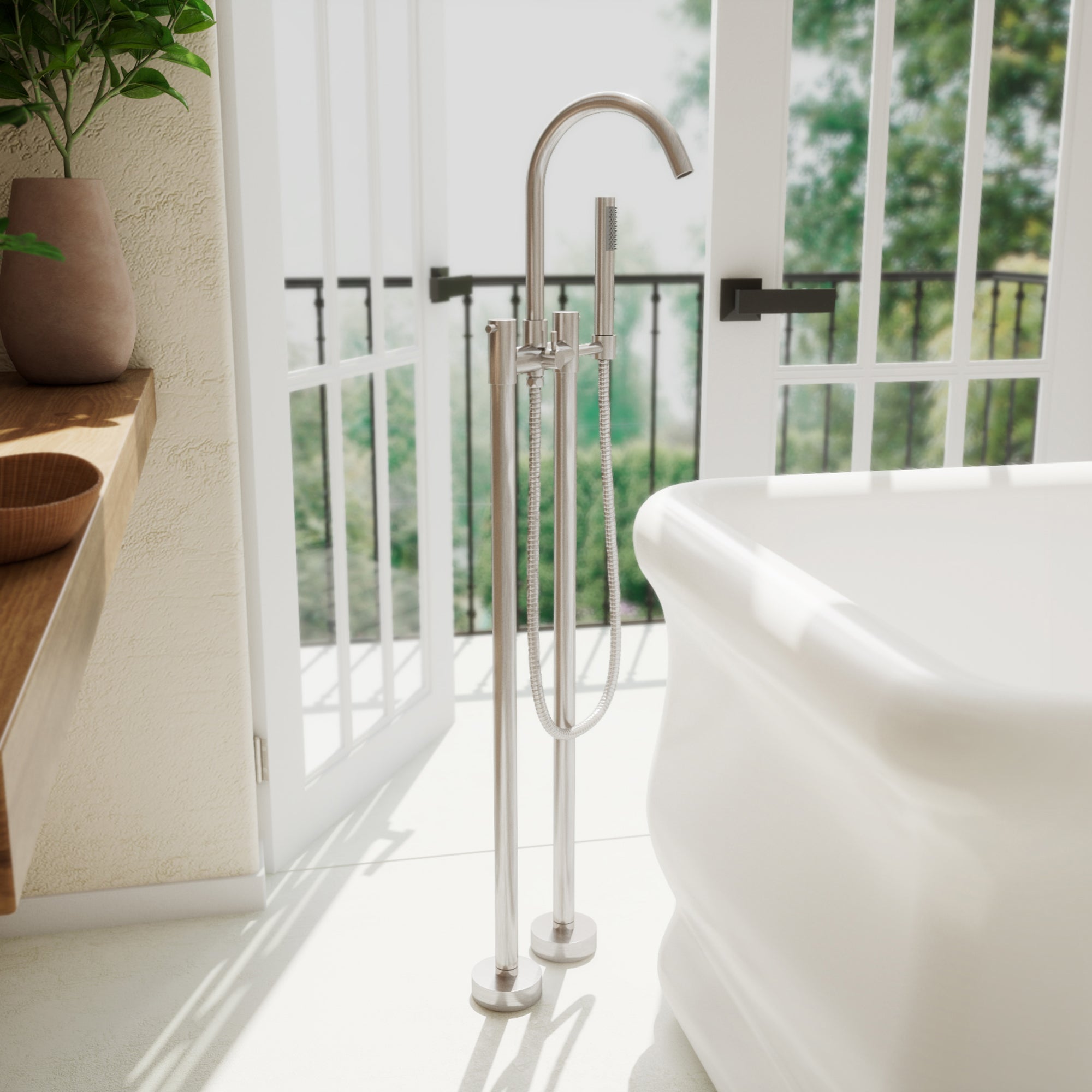 DreamLine Caribbean 40" x 8" Tub Faucet w/Handshower