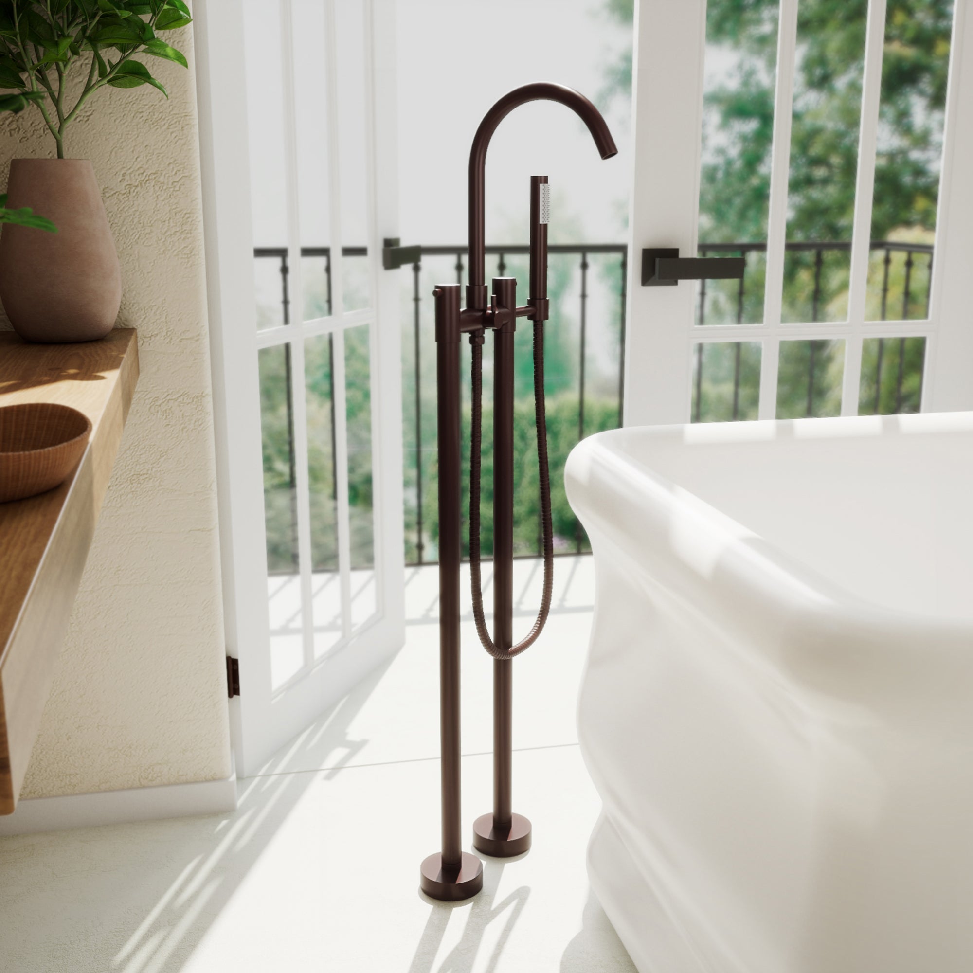 DreamLine Caribbean 40" x 8" Tub Faucet w/Handshower