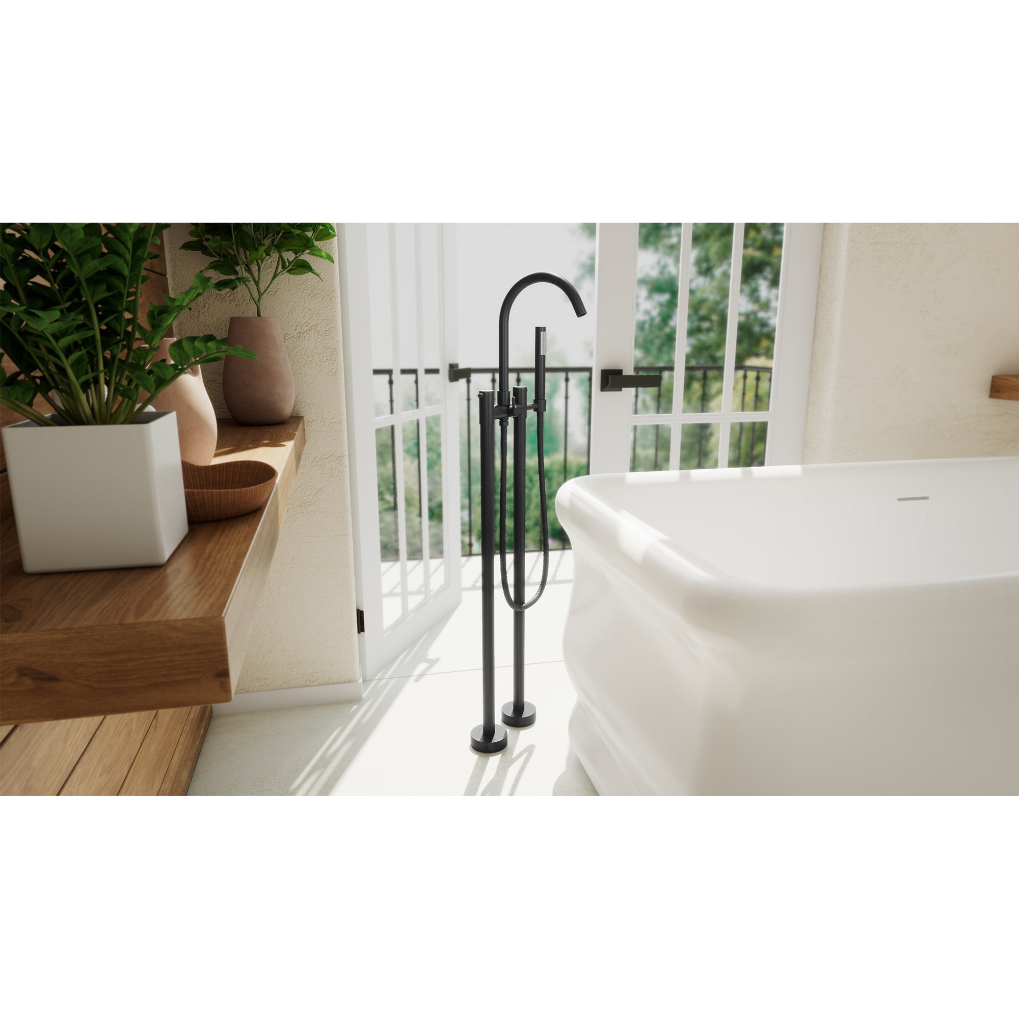DreamLine Caribbean 40" x 8" Tub Faucet w/Handshower