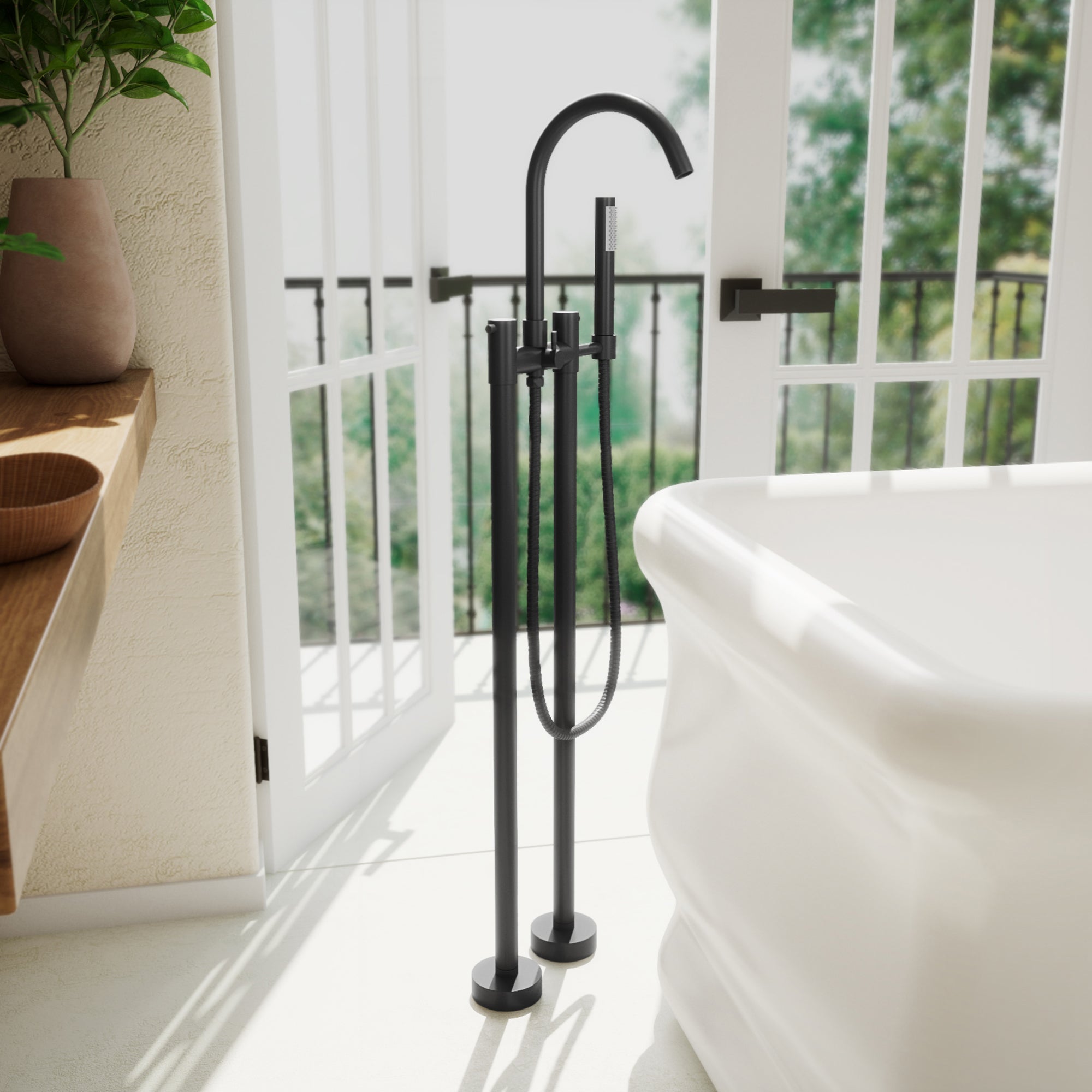 DreamLine Caribbean 40" x 8" Tub Faucet w/Handshower