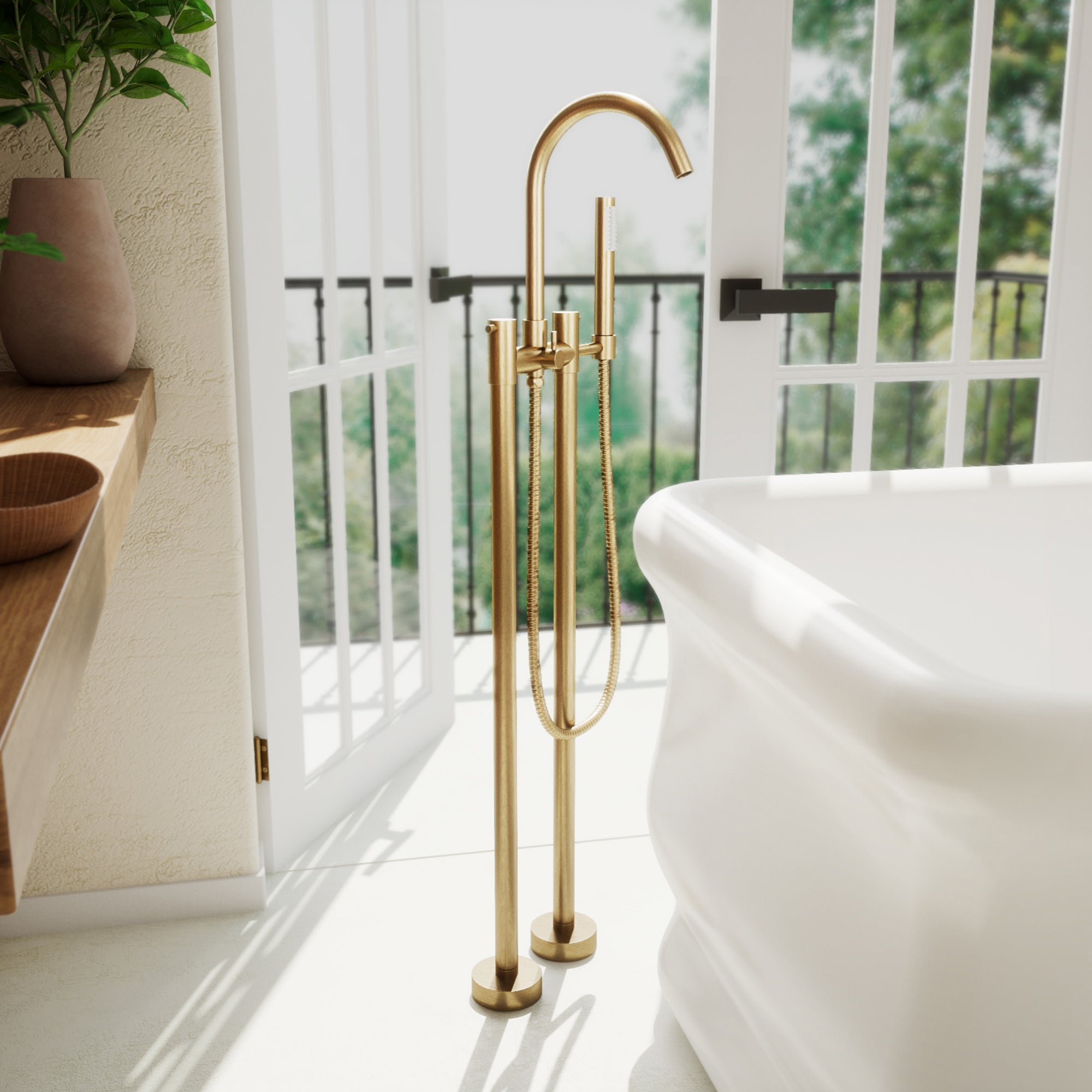 DreamLine Caribbean 40" x 8" Tub Faucet w/Handshower