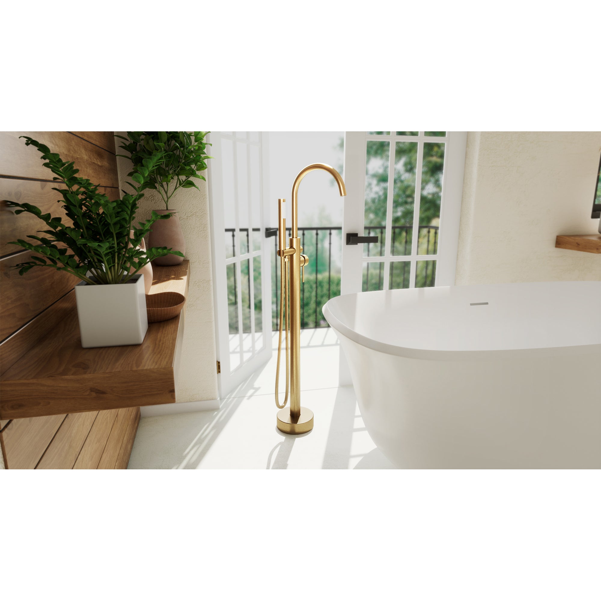 DreamLine Havana 43" x 9" Tub Faucet w/Handshower