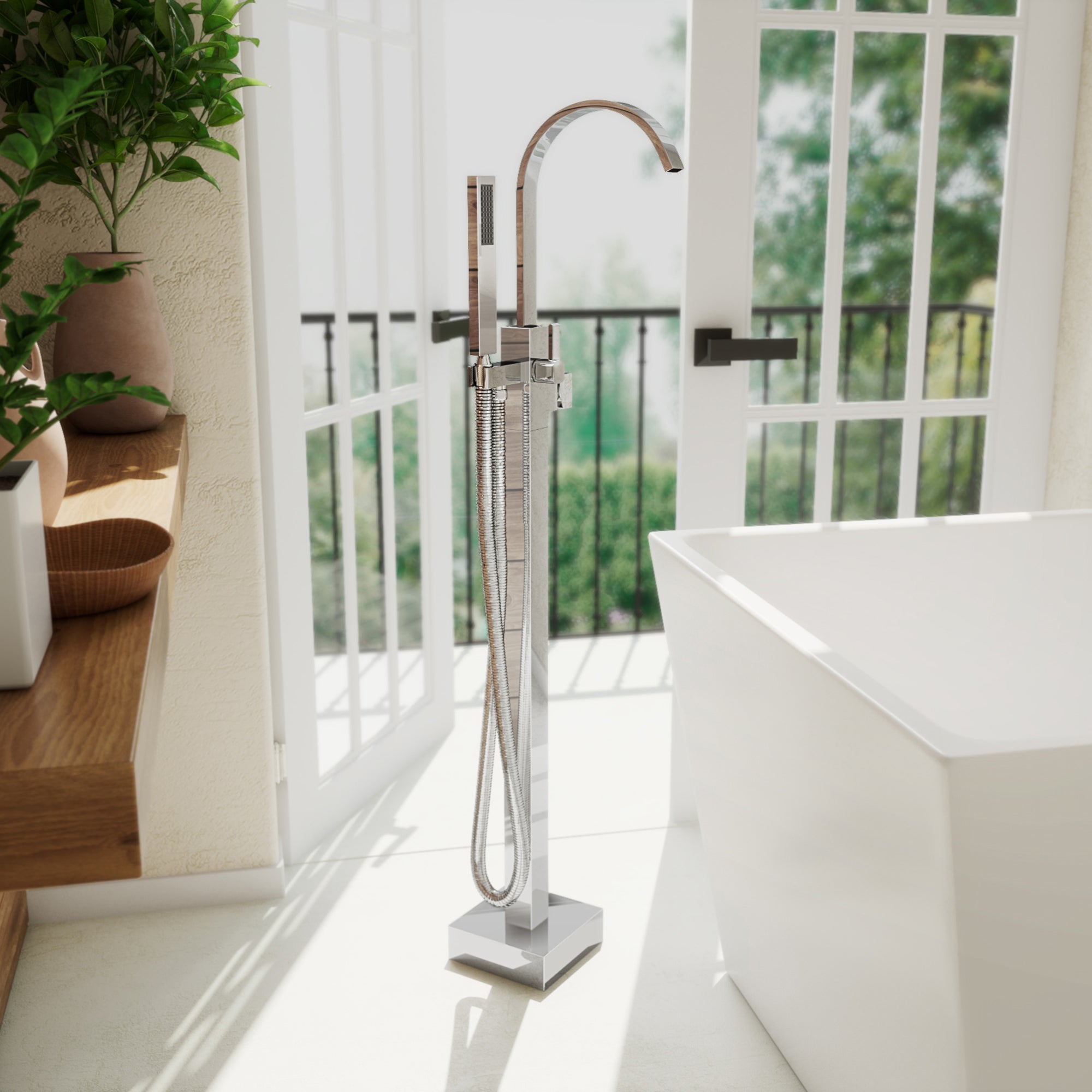 DreamLine Levantine 38" x 9" Tub Faucet w/Handshower