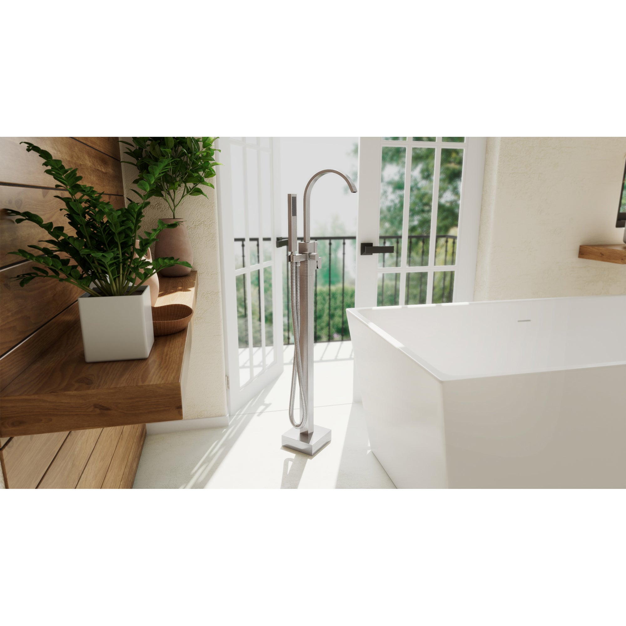DreamLine Levantine 38" x 9" Tub Faucet w/Handshower