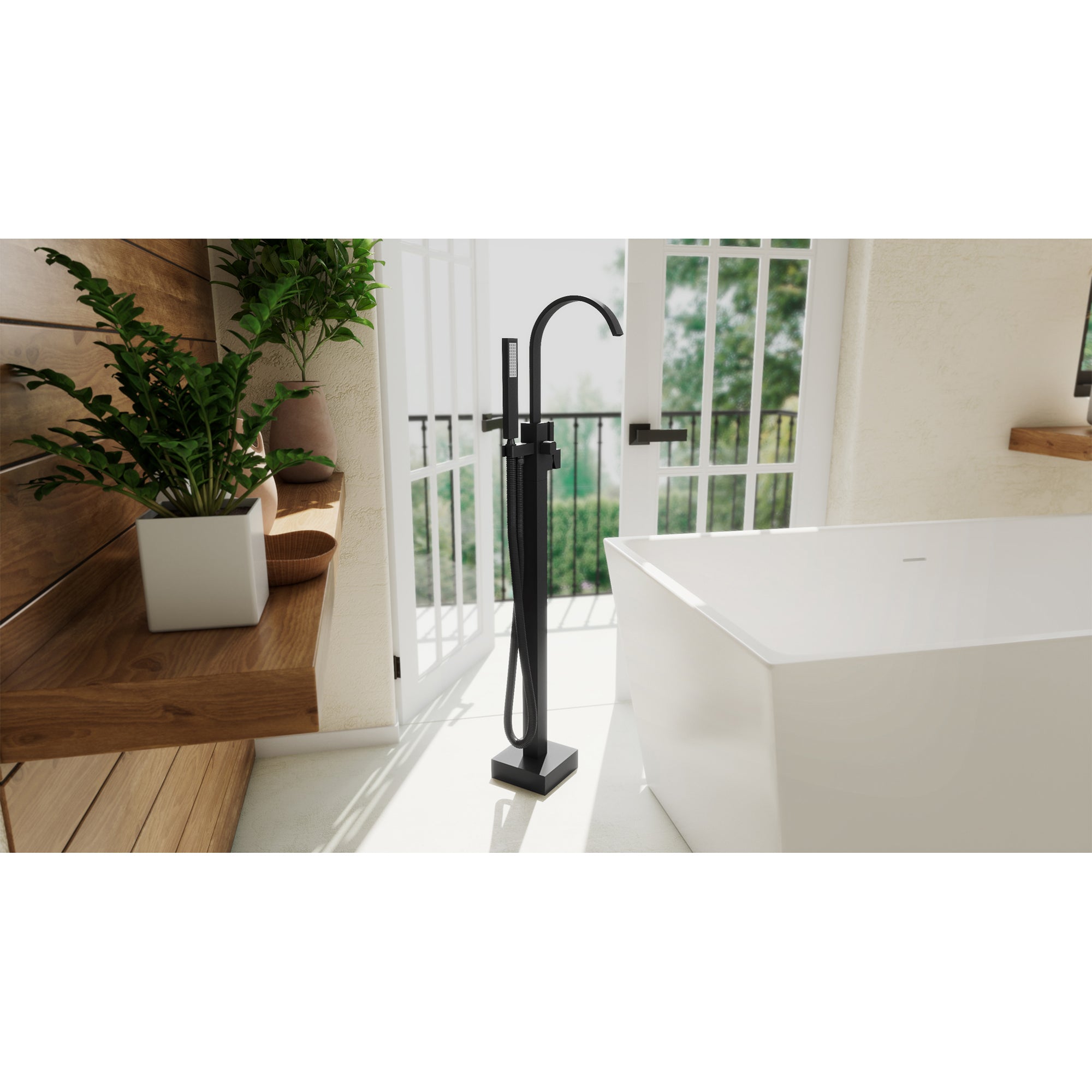 DreamLine Levantine 38" x 9" Tub Faucet w/Handshower