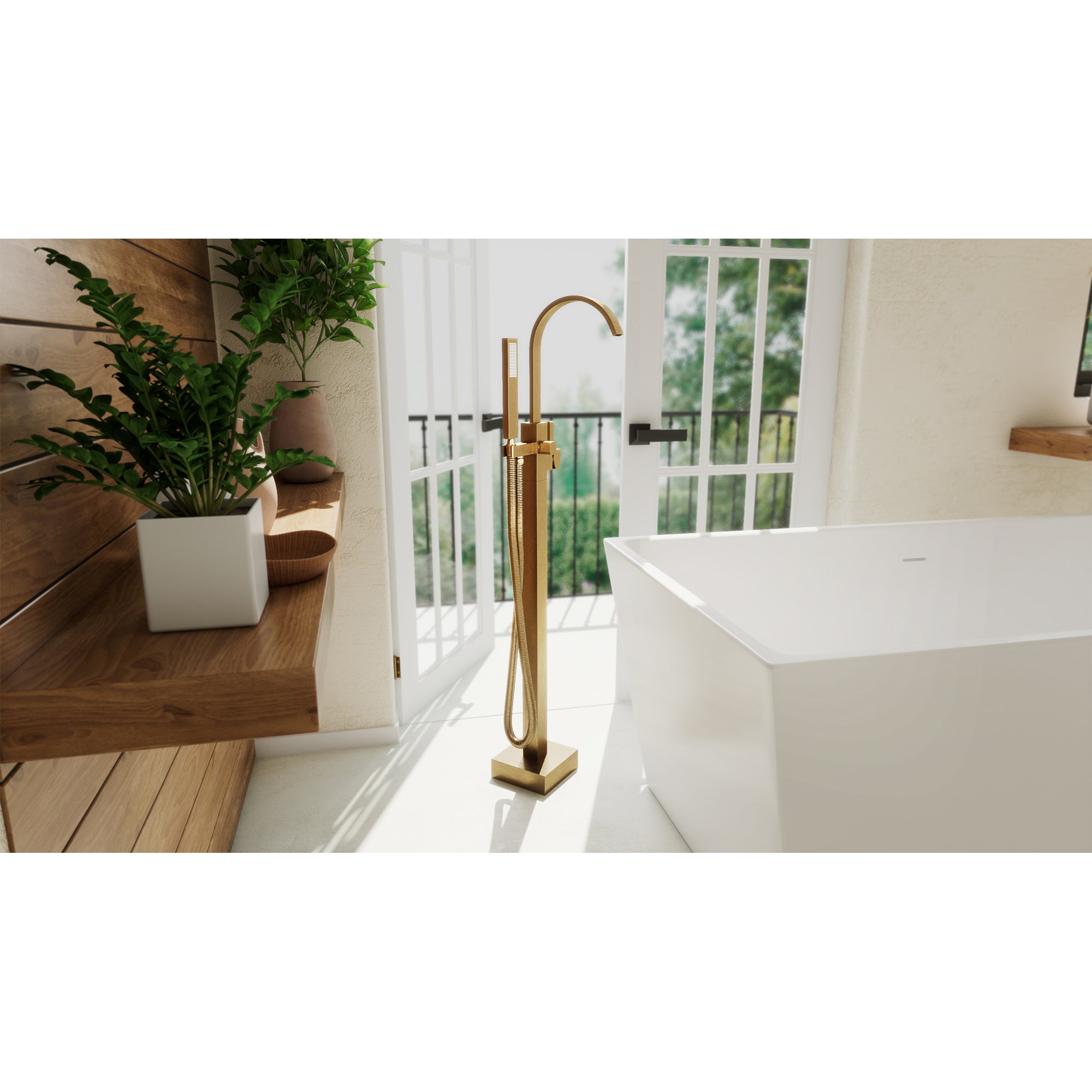 DreamLine Levantine 38" x 9" Tub Faucet w/Handshower