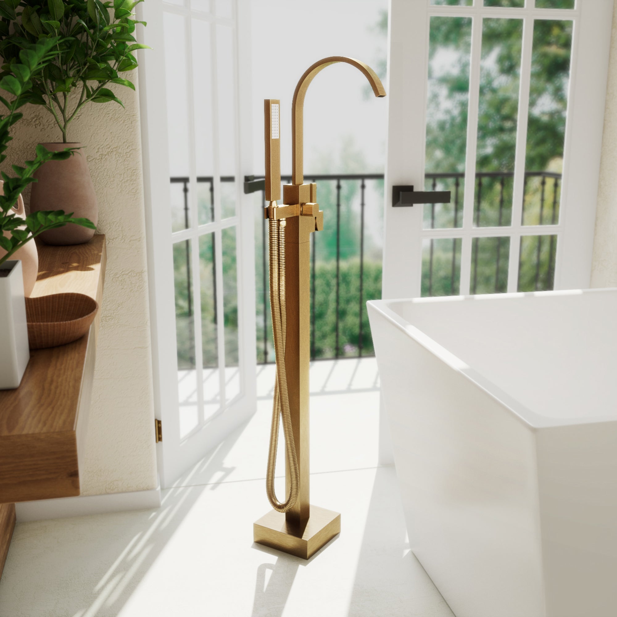DreamLine Levantine 38" x 9" Tub Faucet w/Handshower