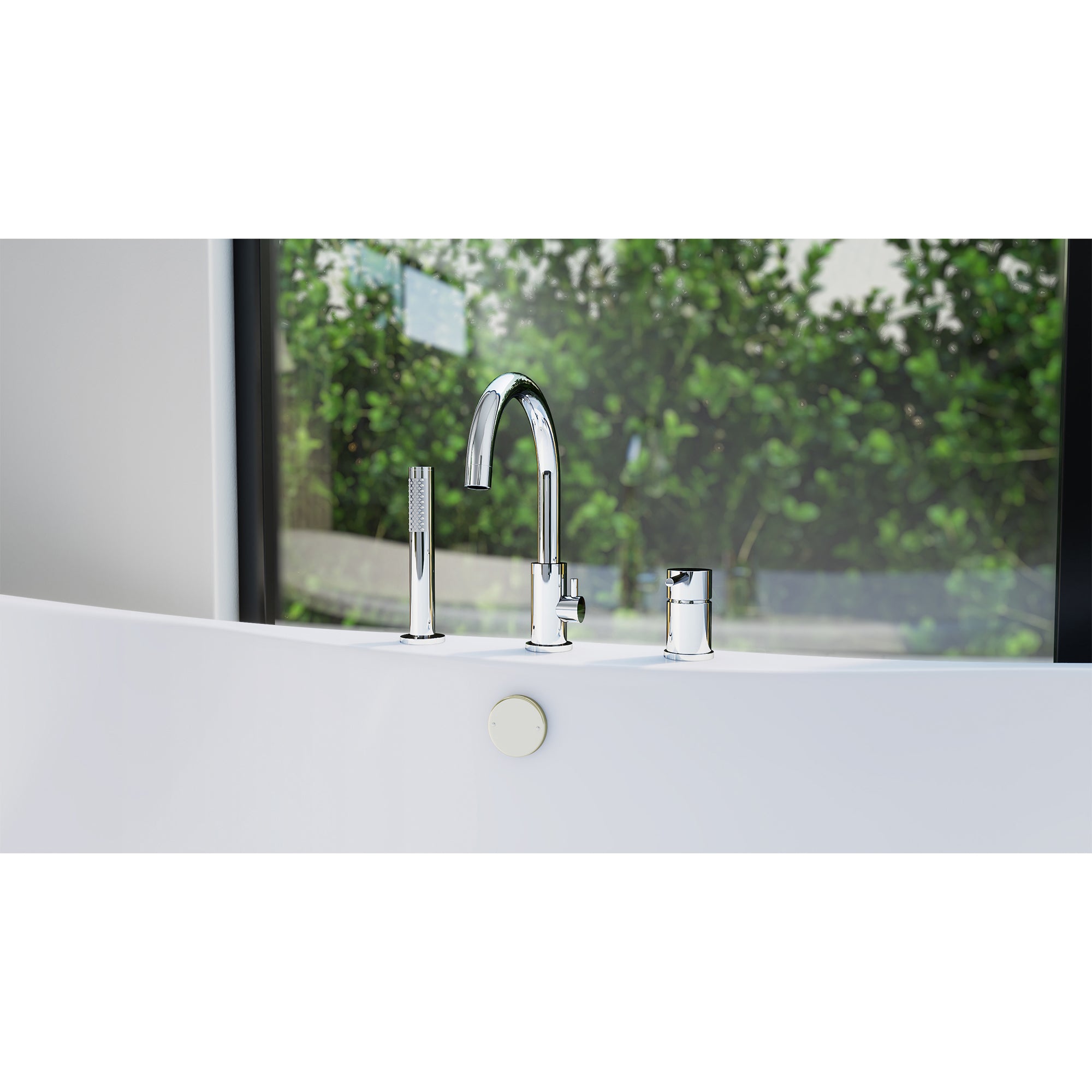 DreamLine Montego 12" x 7" Tub Faucet w/Handshower