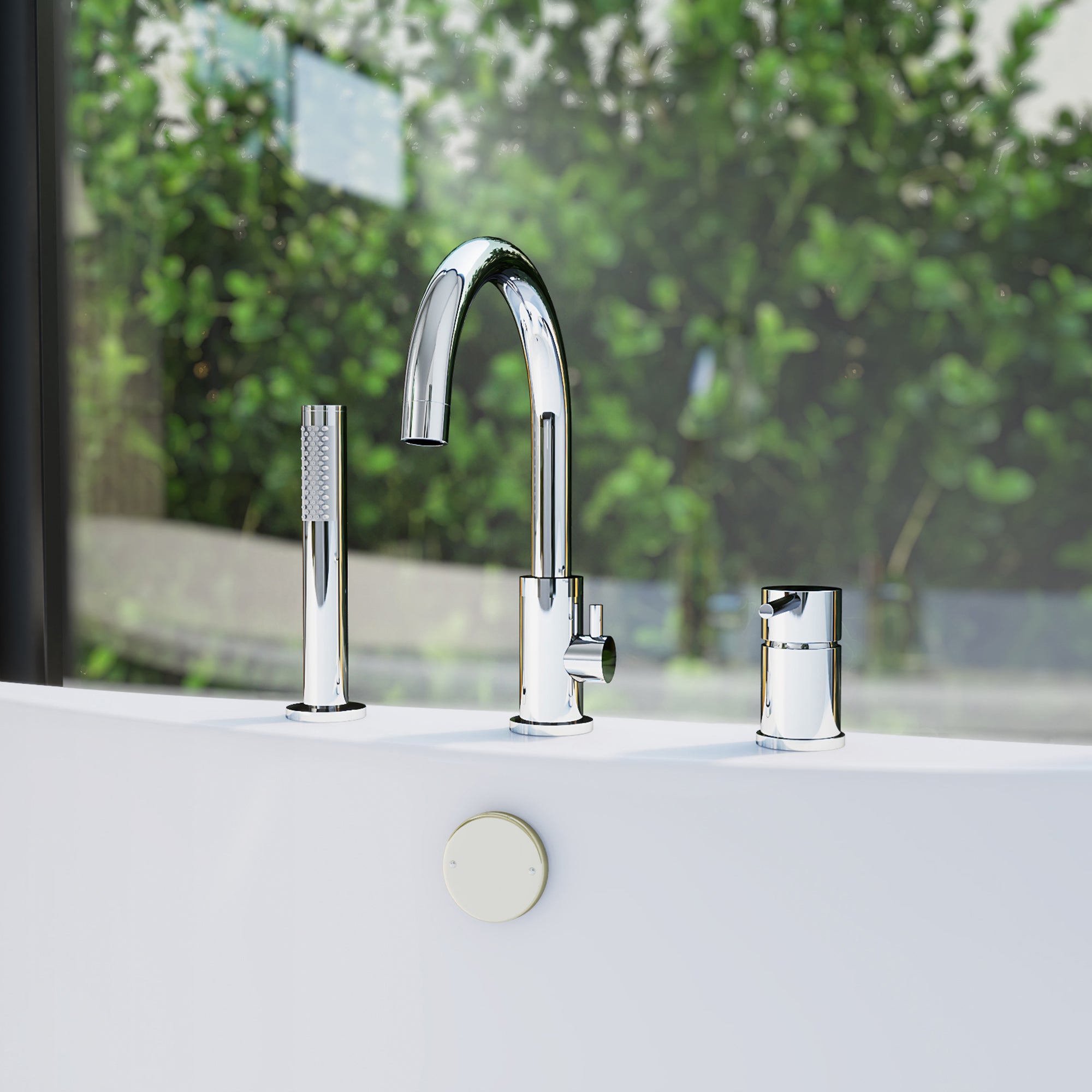 DreamLine Montego 12" x 7" Tub Faucet w/Handshower