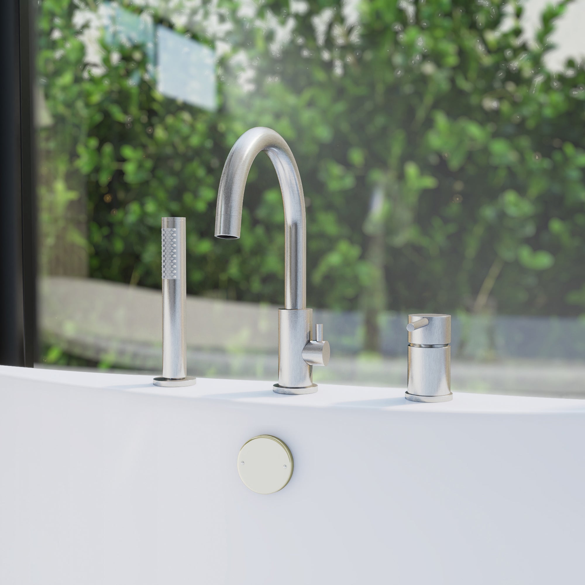 DreamLine Montego 12" x 7" Tub Faucet w/Handshower
