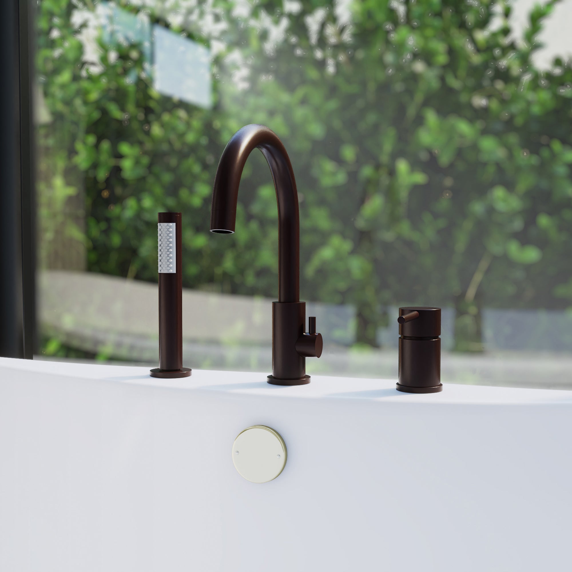 DreamLine Montego 12" x 7" Tub Faucet w/Handshower