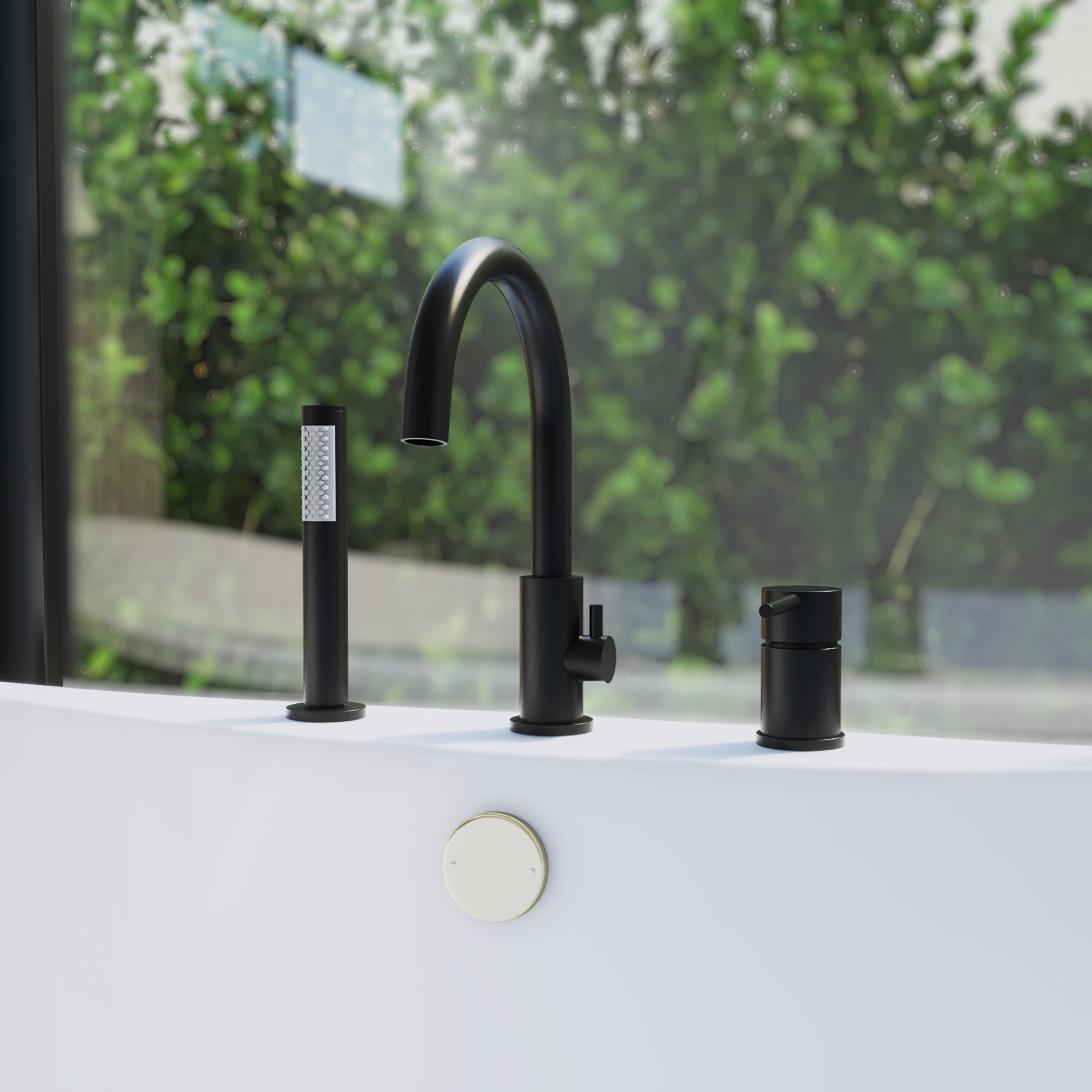 DreamLine Montego 12" x 7" Tub Faucet w/Handshower