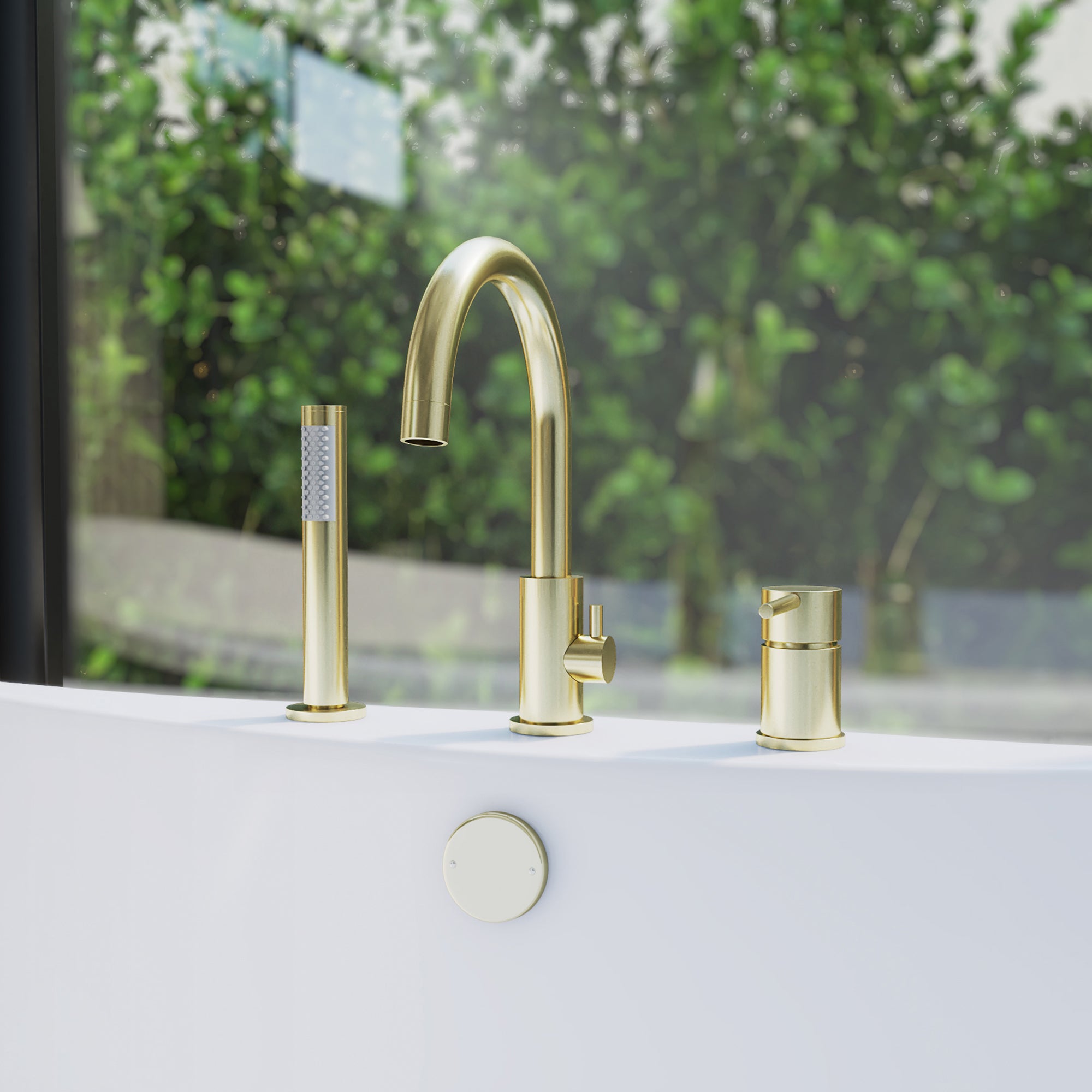DreamLine Montego 12" x 7" Tub Faucet w/Handshower
