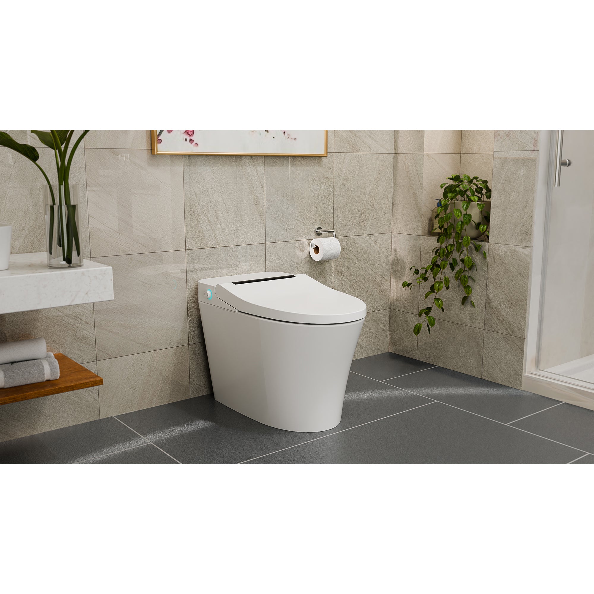 Aqua 15" x 27" One-Piece Smart Toilet