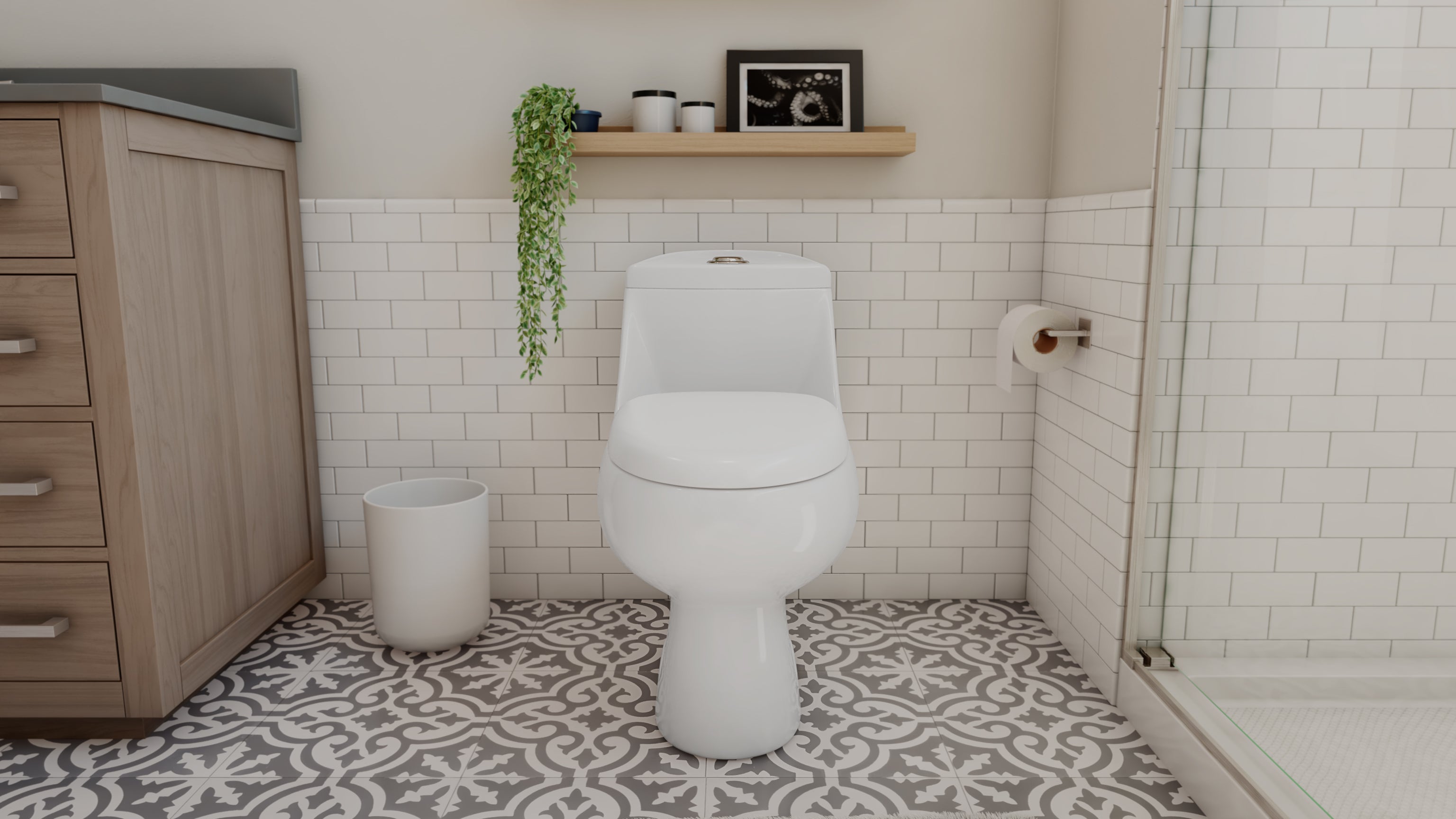 Aqua 14" x 28" One-Piece Toilet