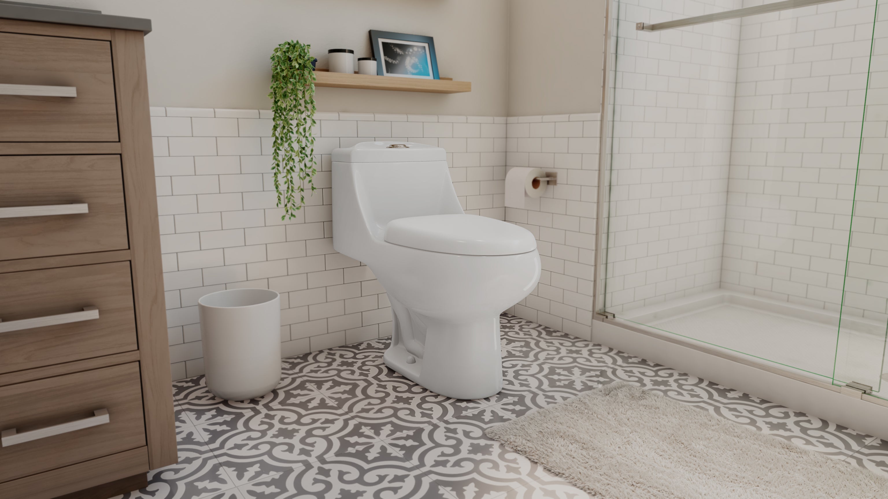 Aqua 14" x 28" One-Piece Toilet