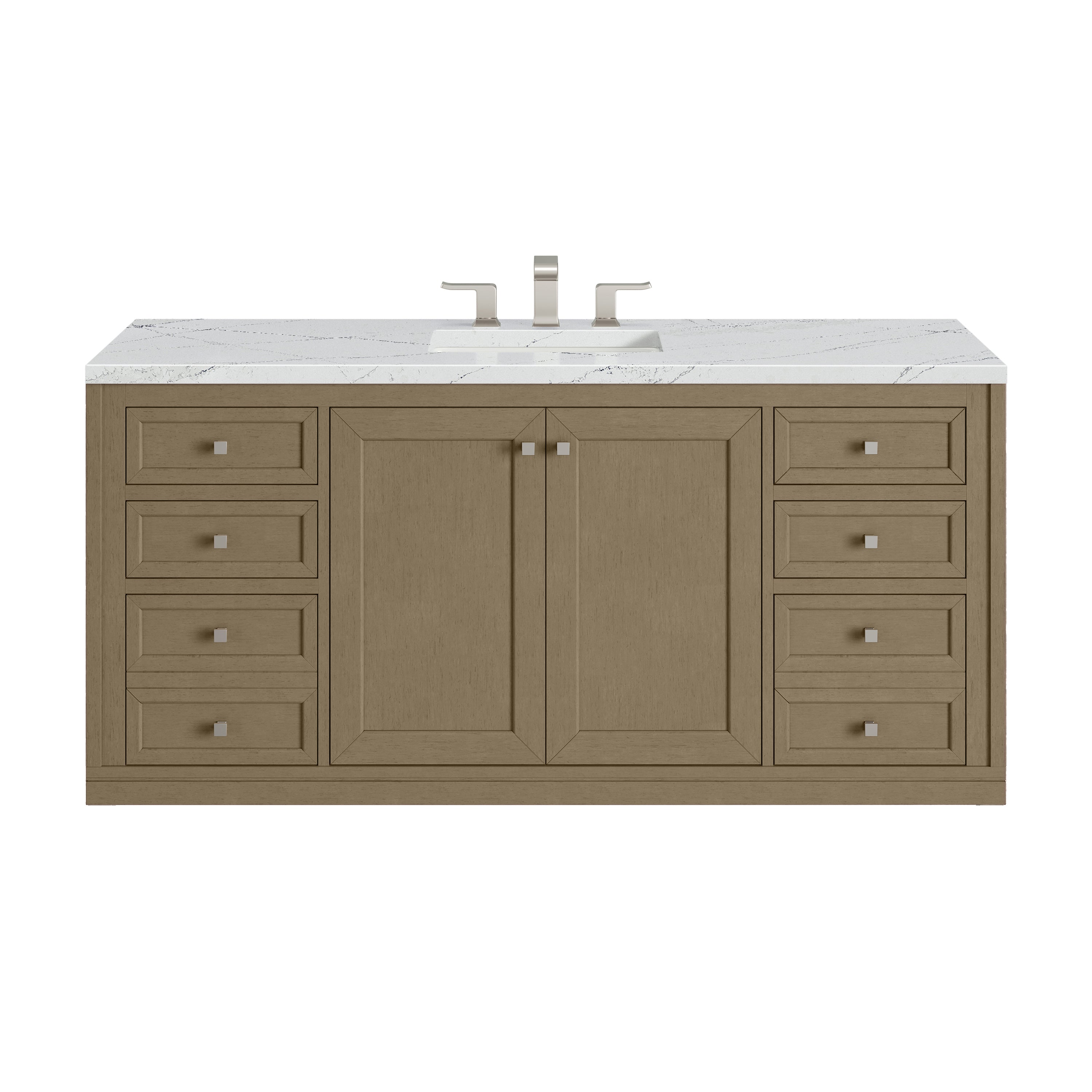 James Martin Chicago 60" Single Vanity in Walnut Whisper with 3cm Countertop
