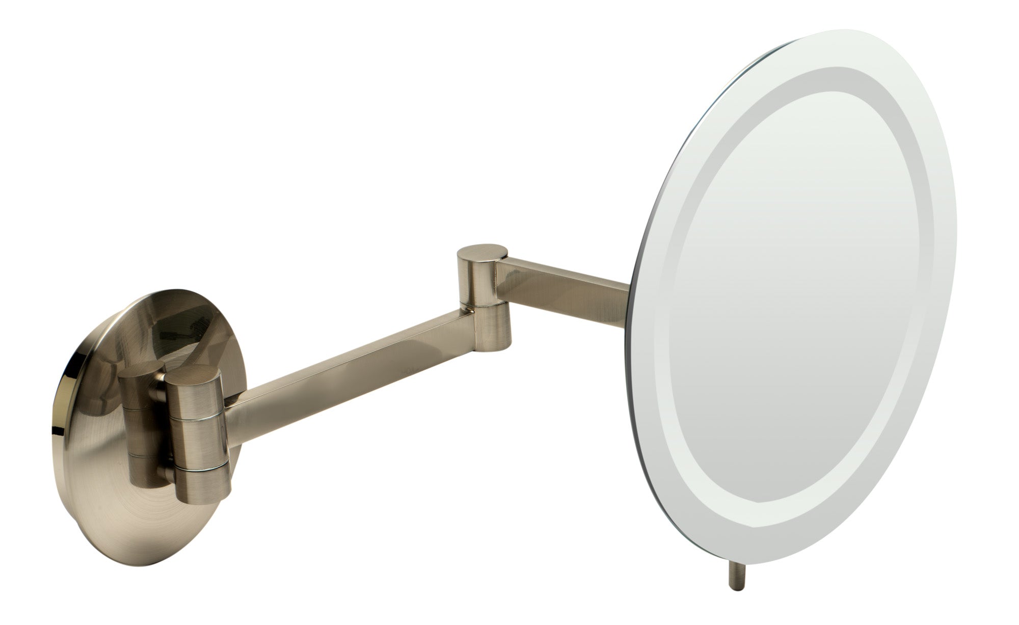 ALFI brand ABM9WLED Wall Mount Round 9" 5x Magnifying Cosmetic Mirror with Light