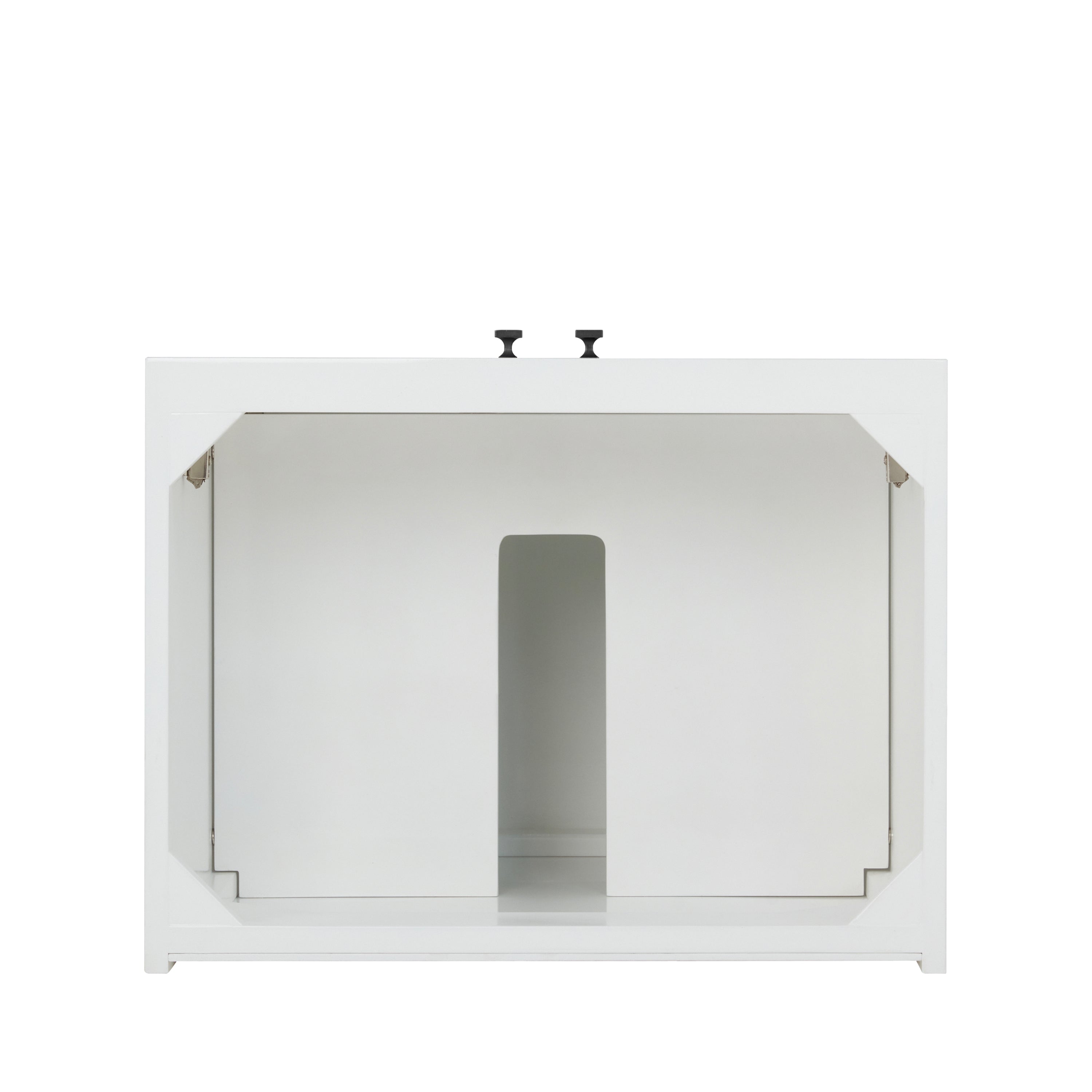 James Martin Chianti 24" Single Vanity in Glossy White with White Glossy Composite Stone Top